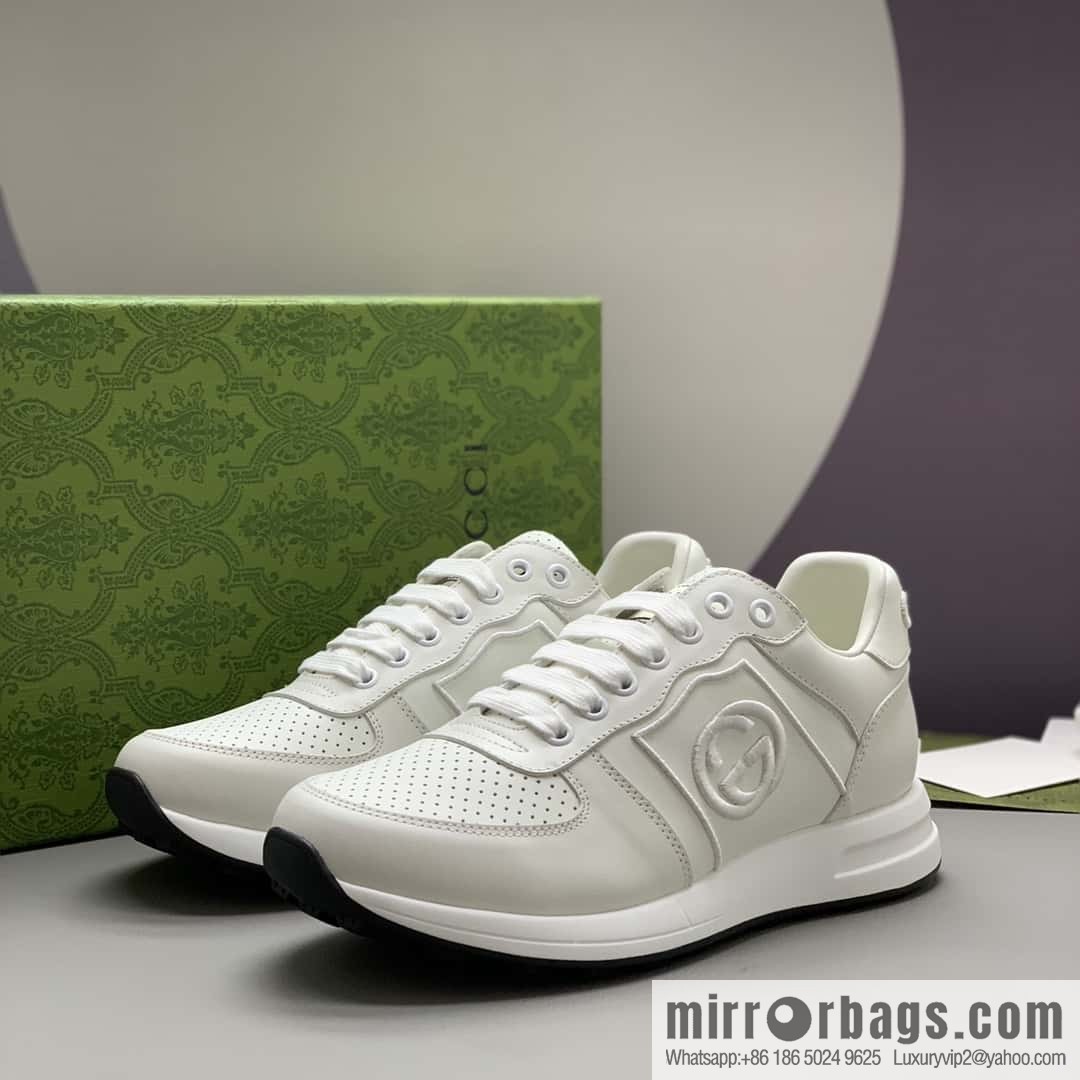 GUCCI embroidered logo men's sports and leisure shoes