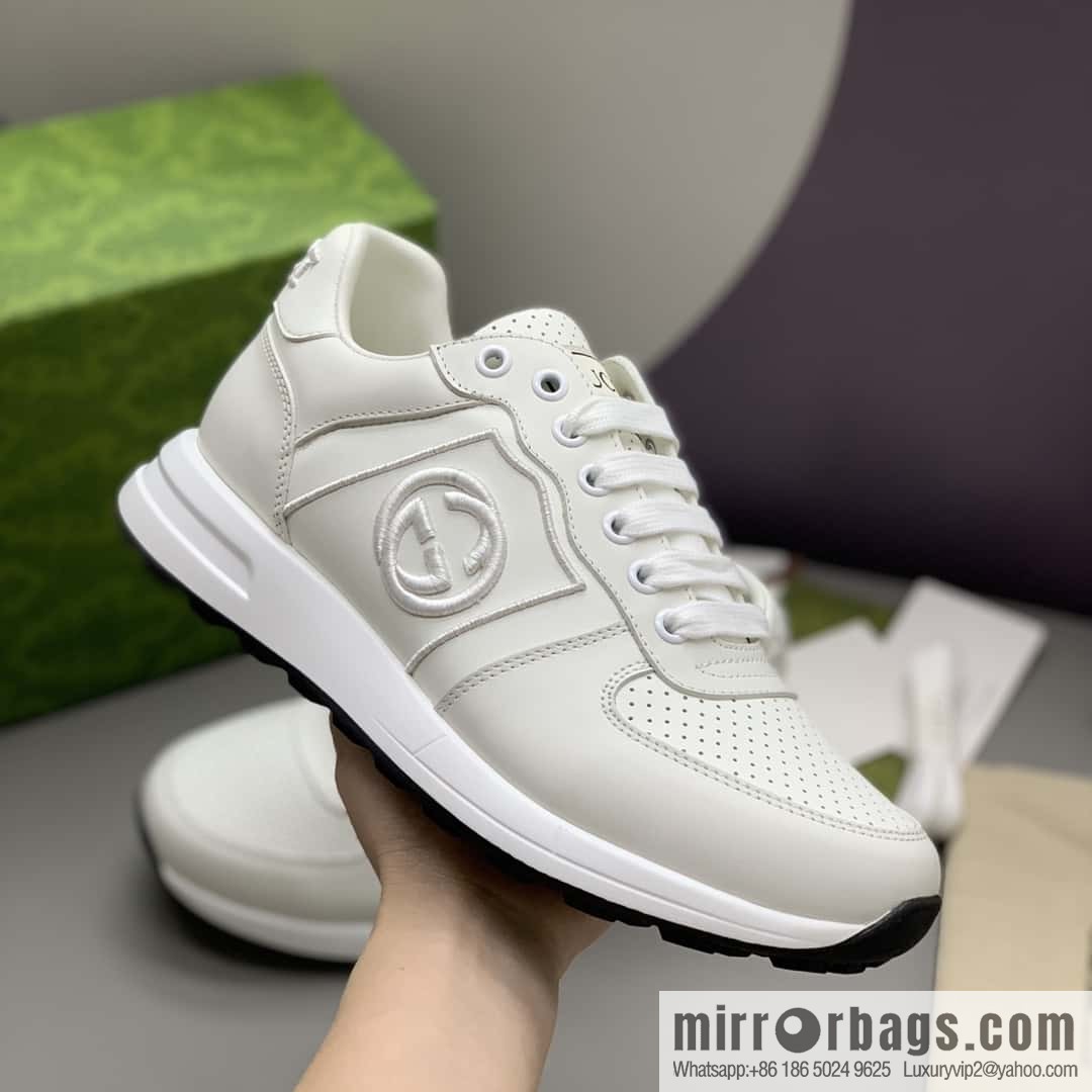 GUCCI embroidered logo men's sports and leisure shoes