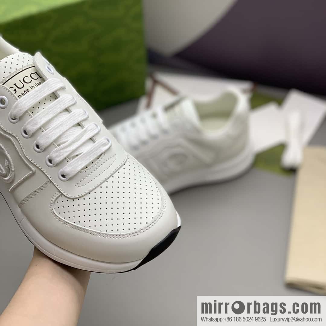 GUCCI embroidered logo men's sports and leisure shoes