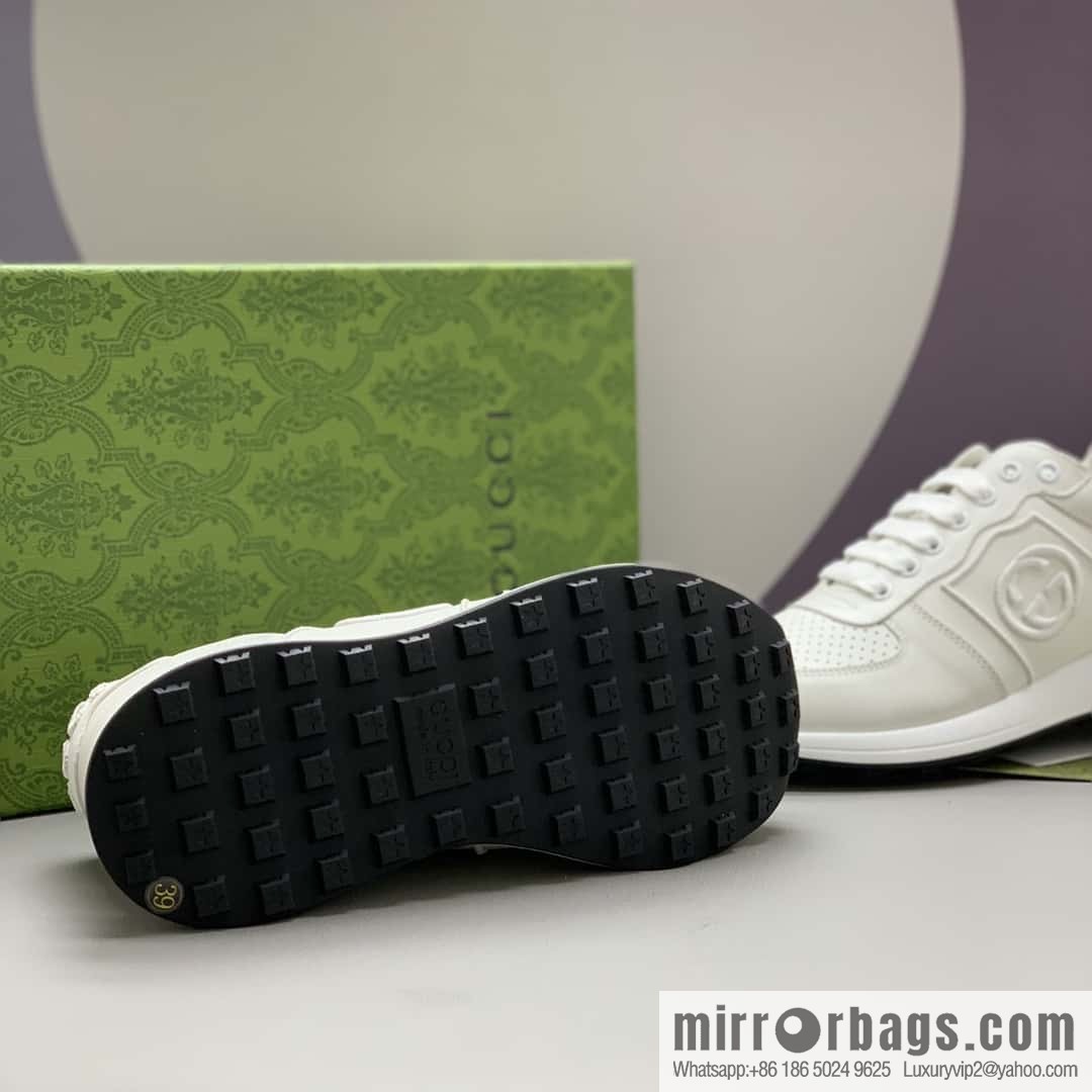 GUCCI embroidered logo men's sports and leisure shoes