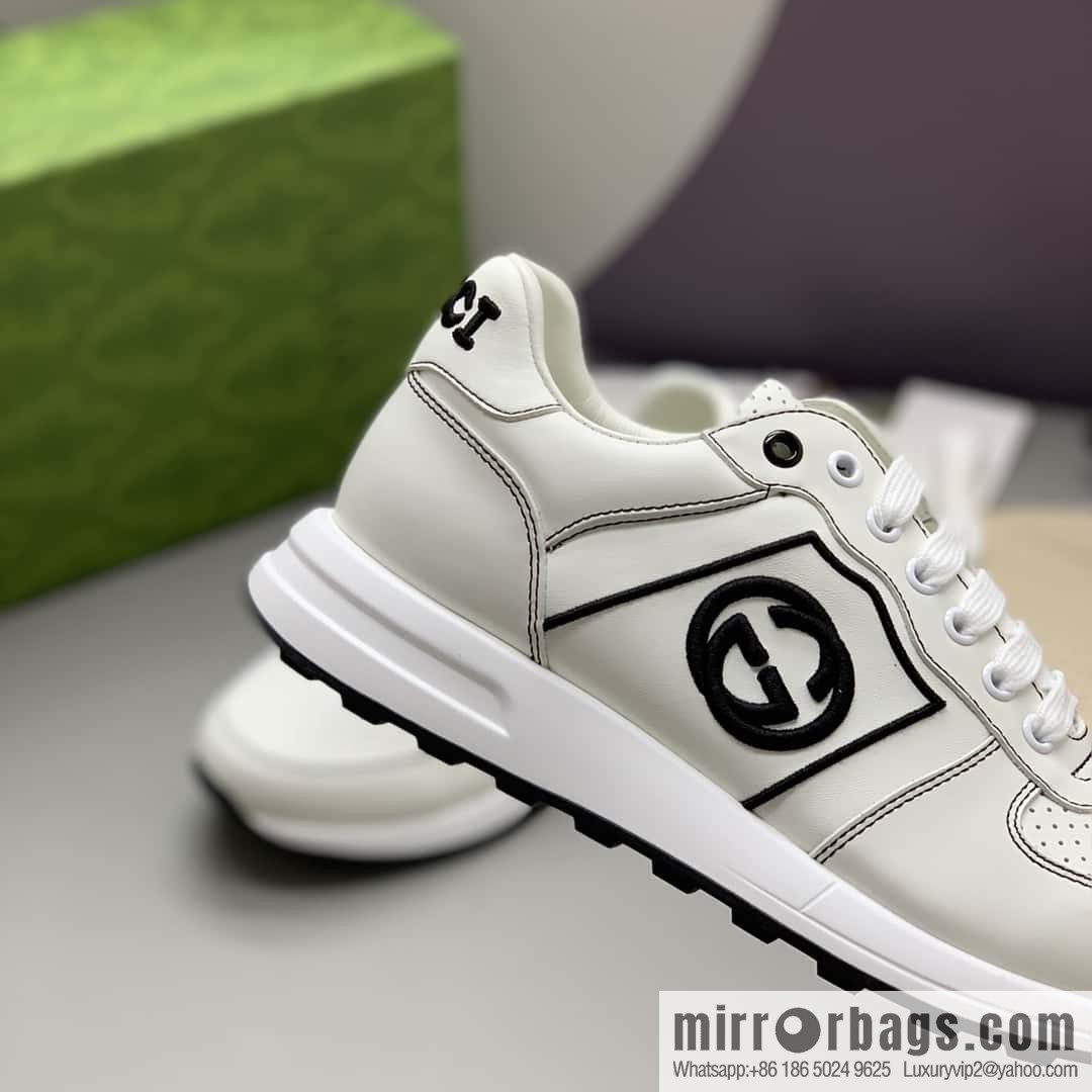 GUCCI embroidered logo men's sports and leisure shoes