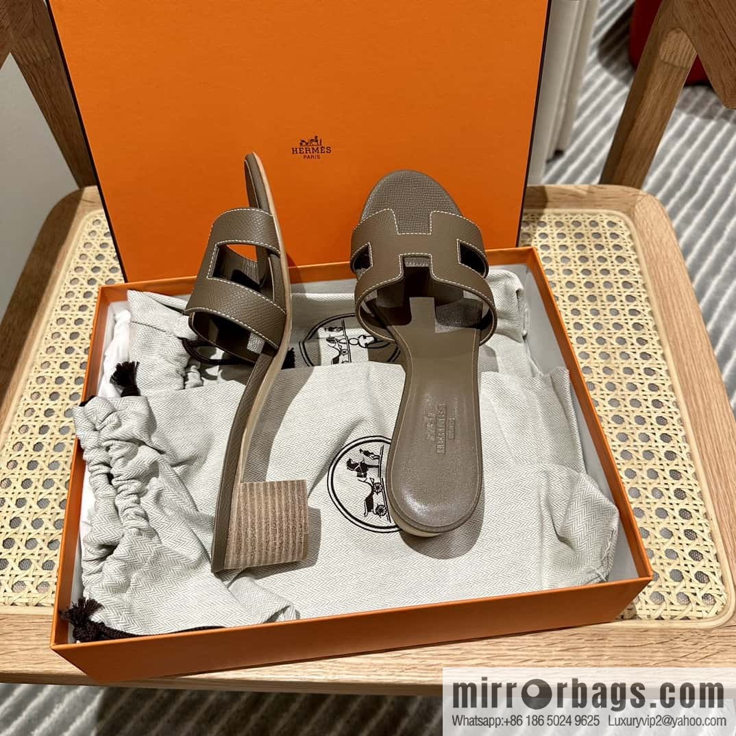 Hermès H Classic High Heels, Elephant Grey