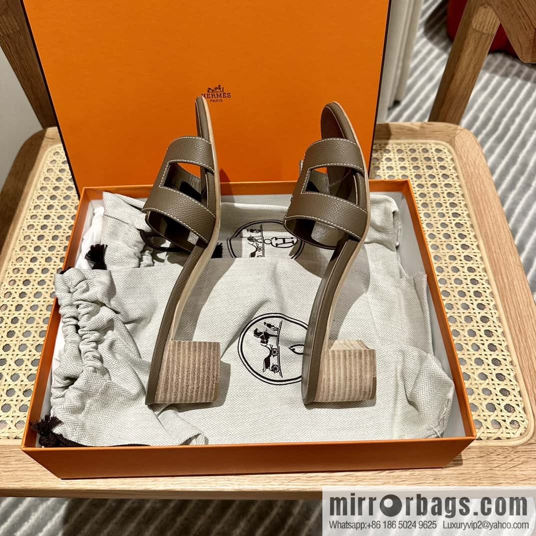 Hermès H Classic High Heels, Elephant Grey