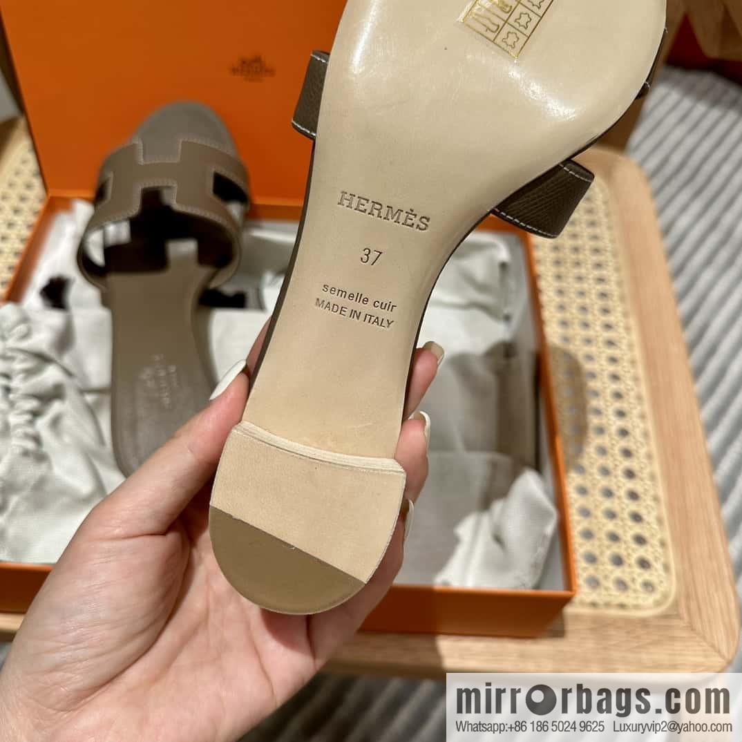Hermès H Classic High Heels, Elephant Grey