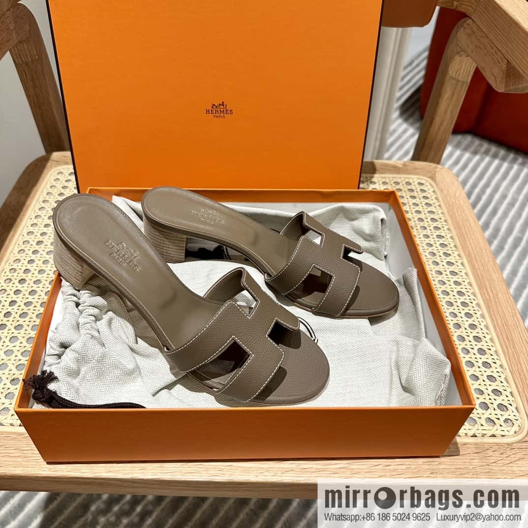 Hermès H Classic High Heels, Elephant Grey