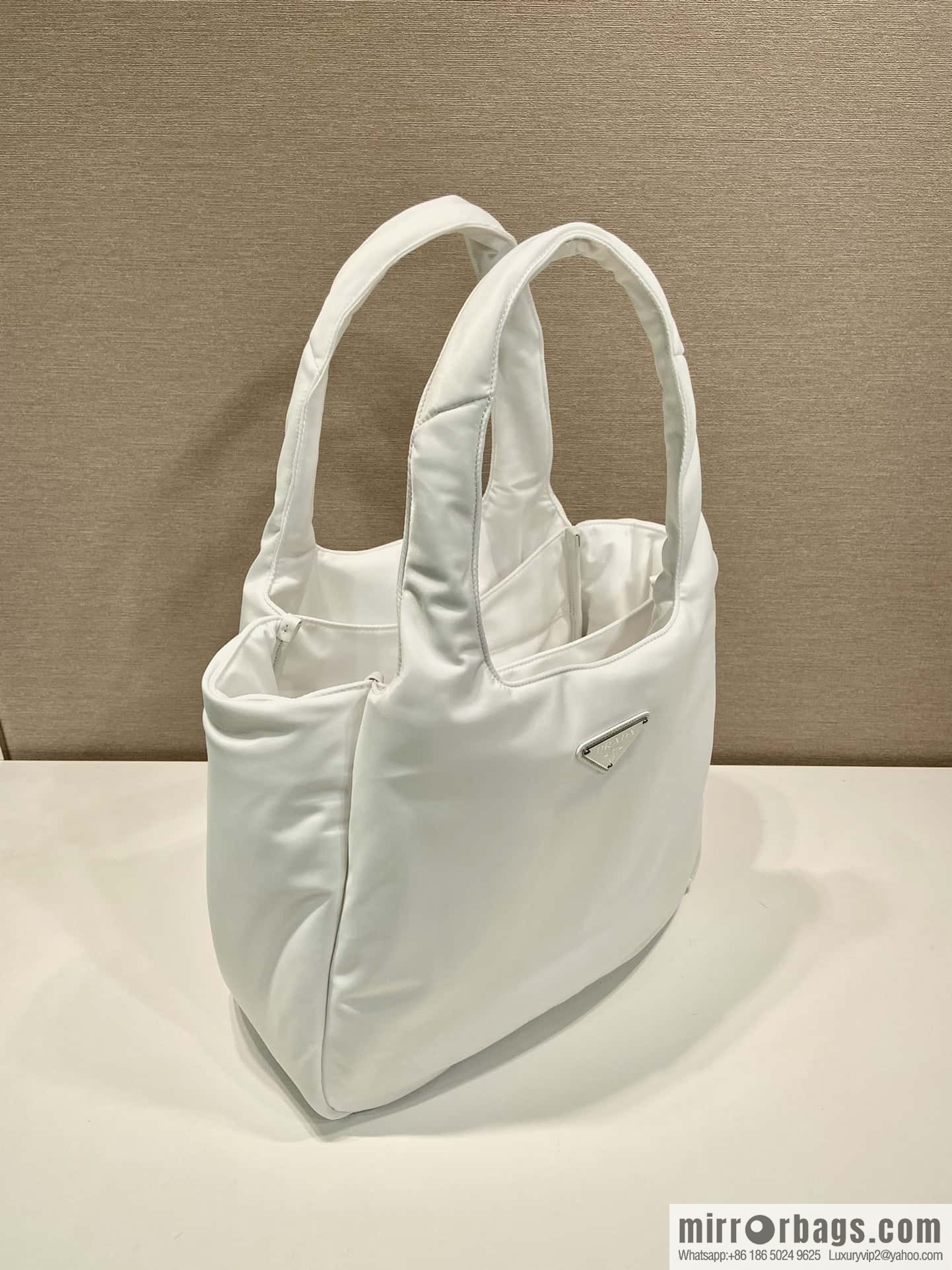 PRADA Prada nylon fabric king tote bag 1BG449 white