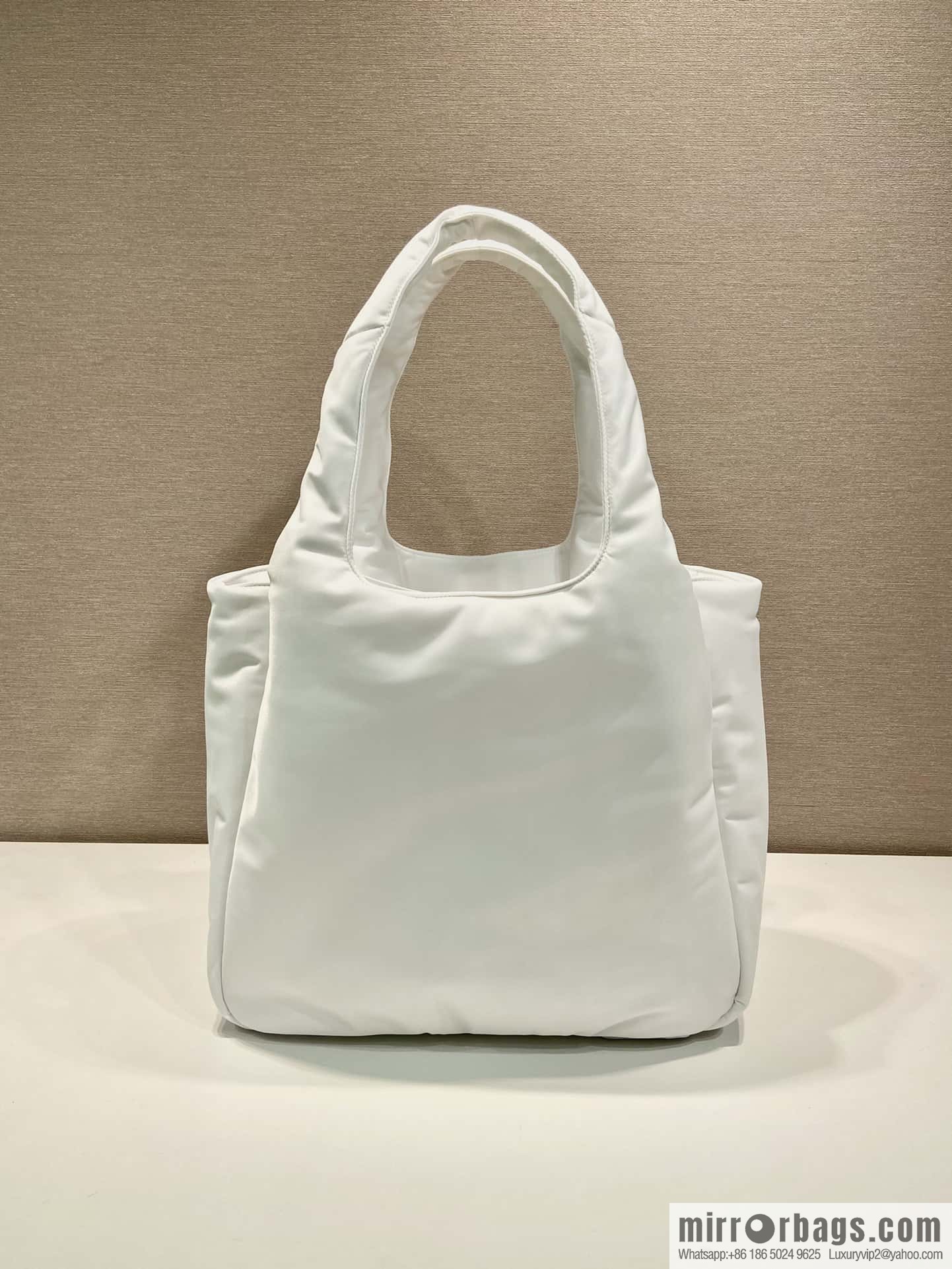 PRADA Prada nylon fabric king tote bag 1BG449 white