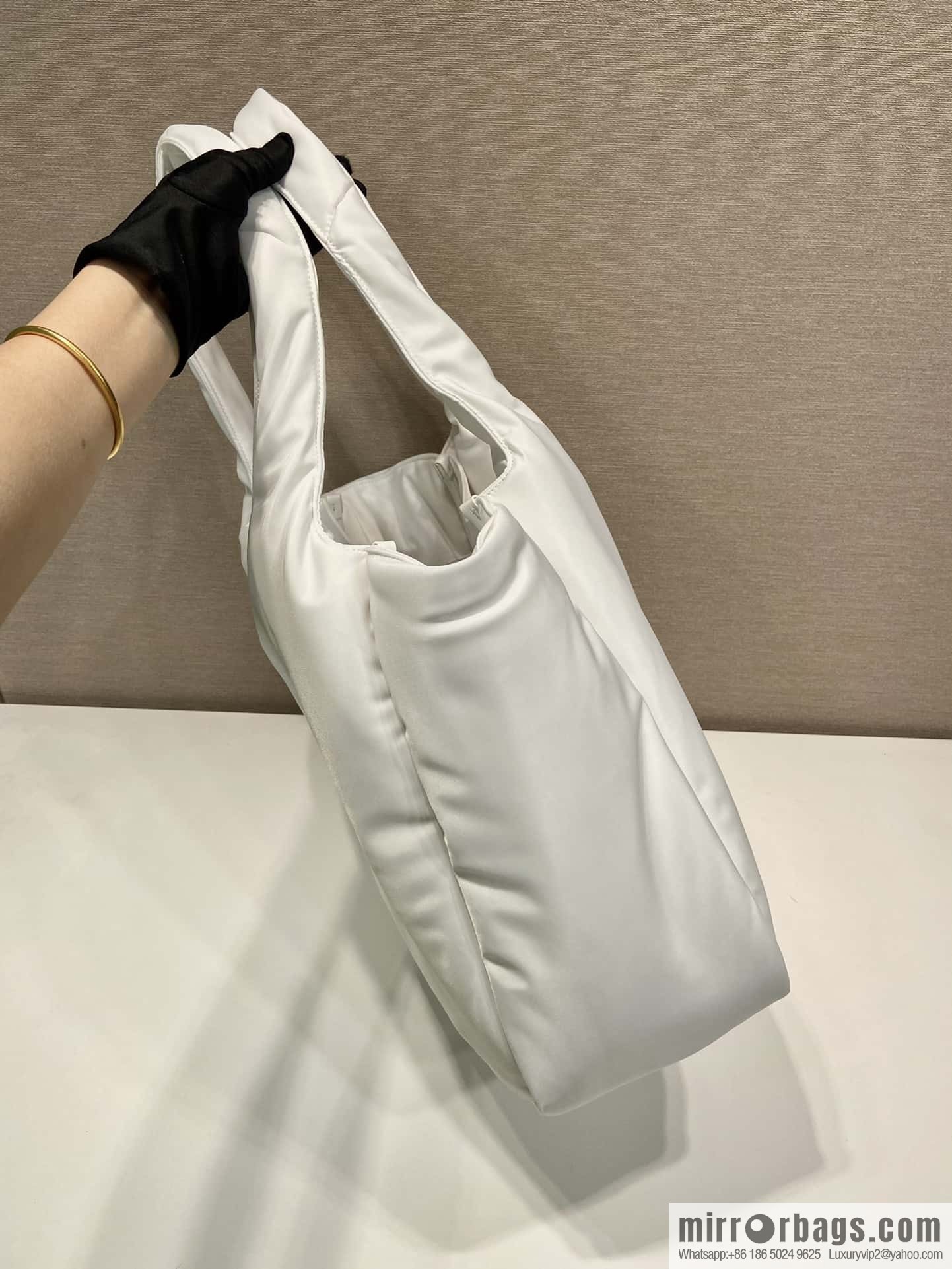 PRADA Prada nylon fabric king tote bag 1BG449 white