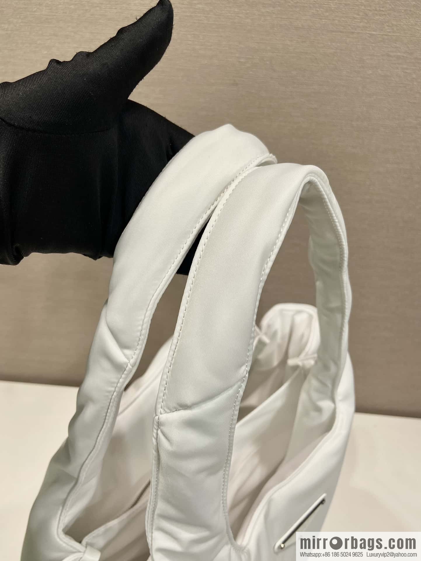 PRADA Prada nylon fabric king tote bag 1BG449 white