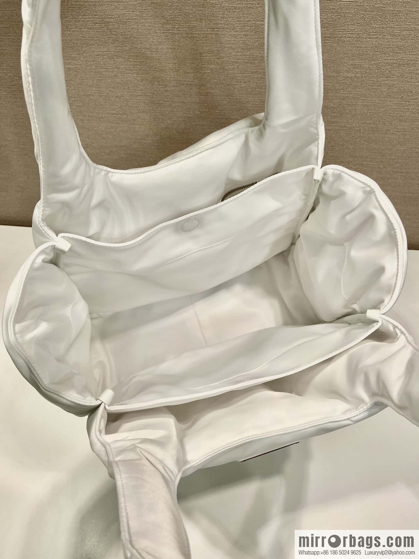 PRADA Prada nylon fabric king tote bag 1BG449 white