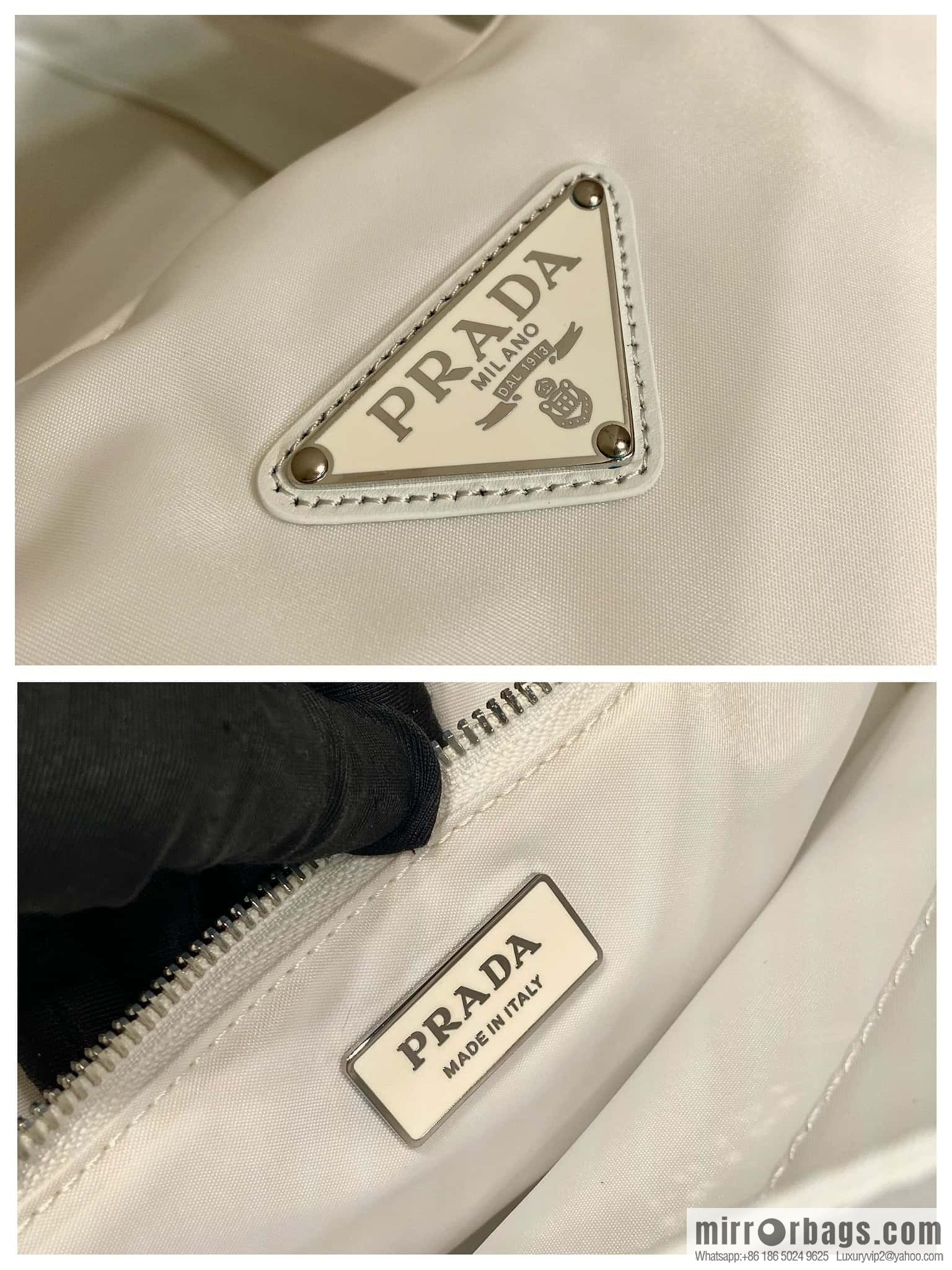 PRADA Prada nylon fabric king tote bag 1BG449 white