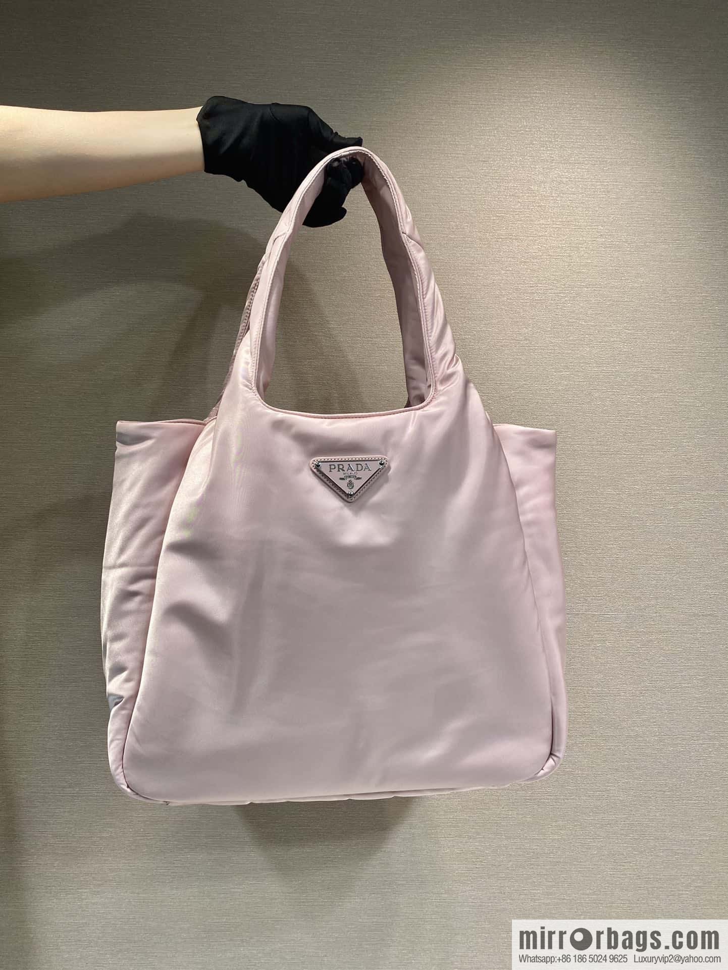 PRADA Prada nylon fabric extra large tote bag 1BG449 pink