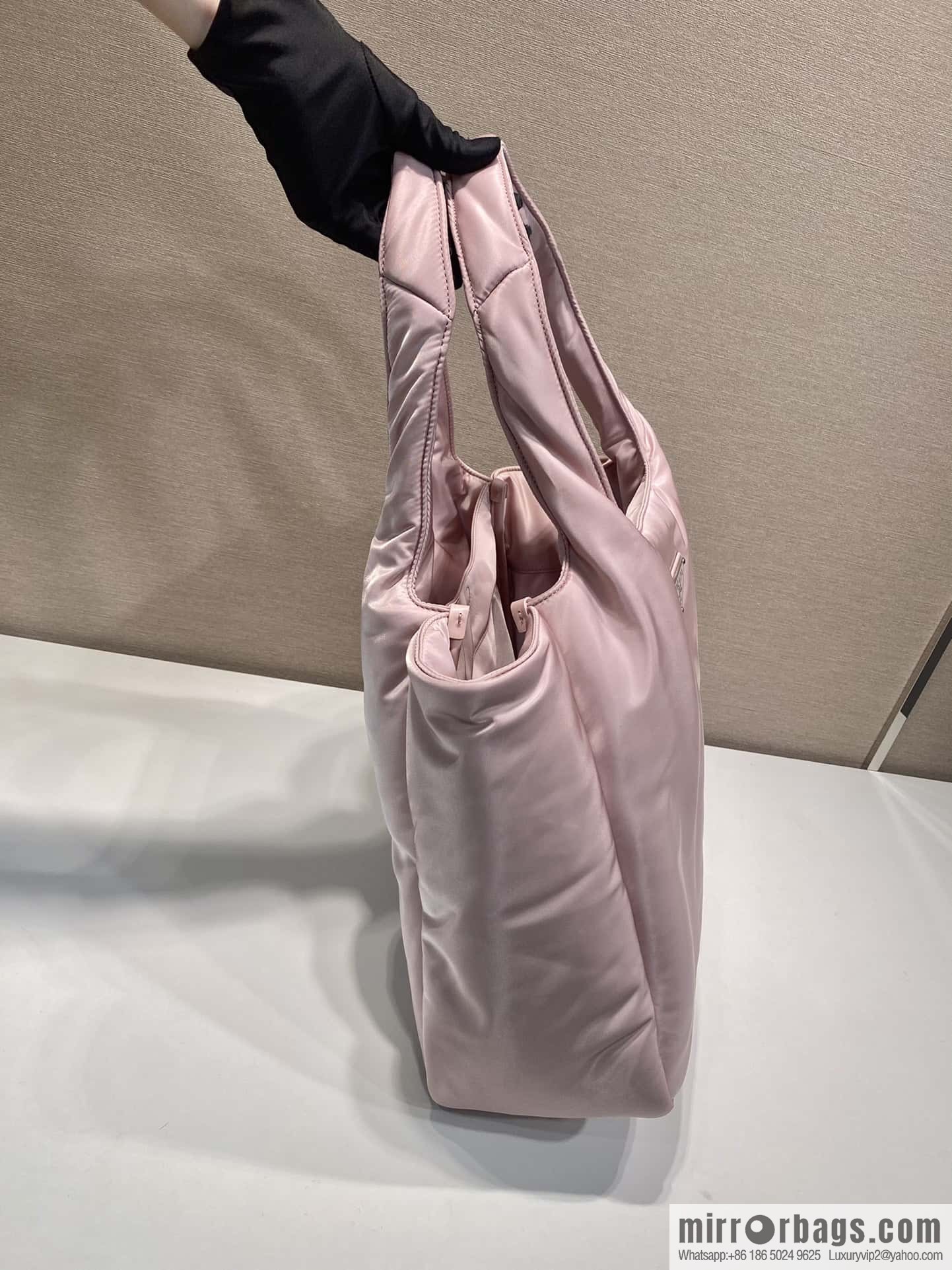 PRADA Prada nylon fabric extra large tote bag 1BG449 pink