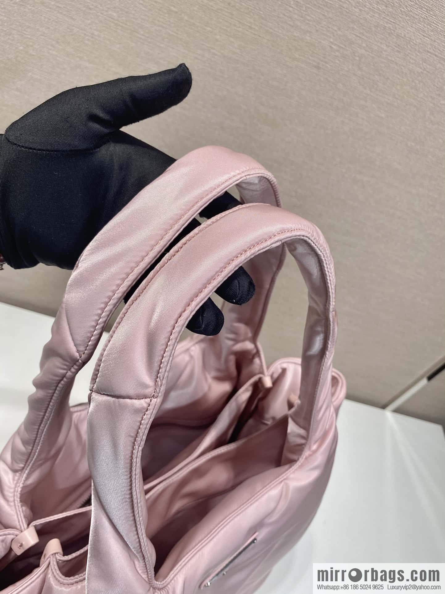 PRADA Prada nylon fabric extra large tote bag 1BG449 pink