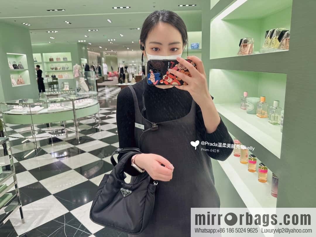 PRADA Prada mini tote bag 🎉 black 1BA359 nylon fabric