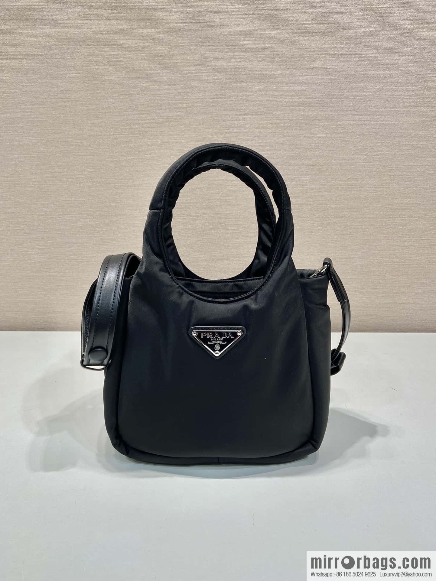 PRADA Prada mini tote bag 🎉 black 1BA359 nylon fabric