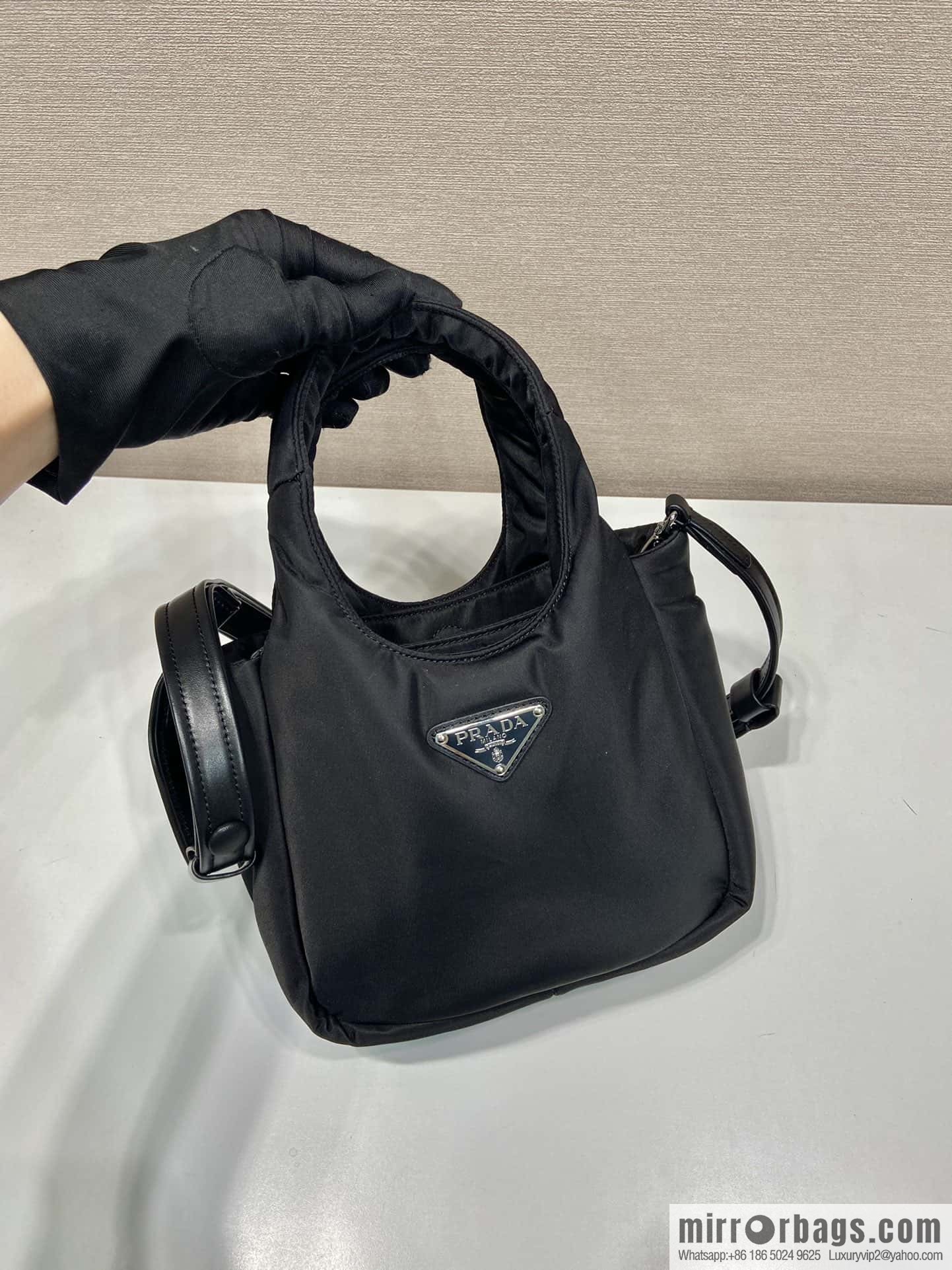 PRADA Prada mini tote bag 🎉 black 1BA359 nylon fabric