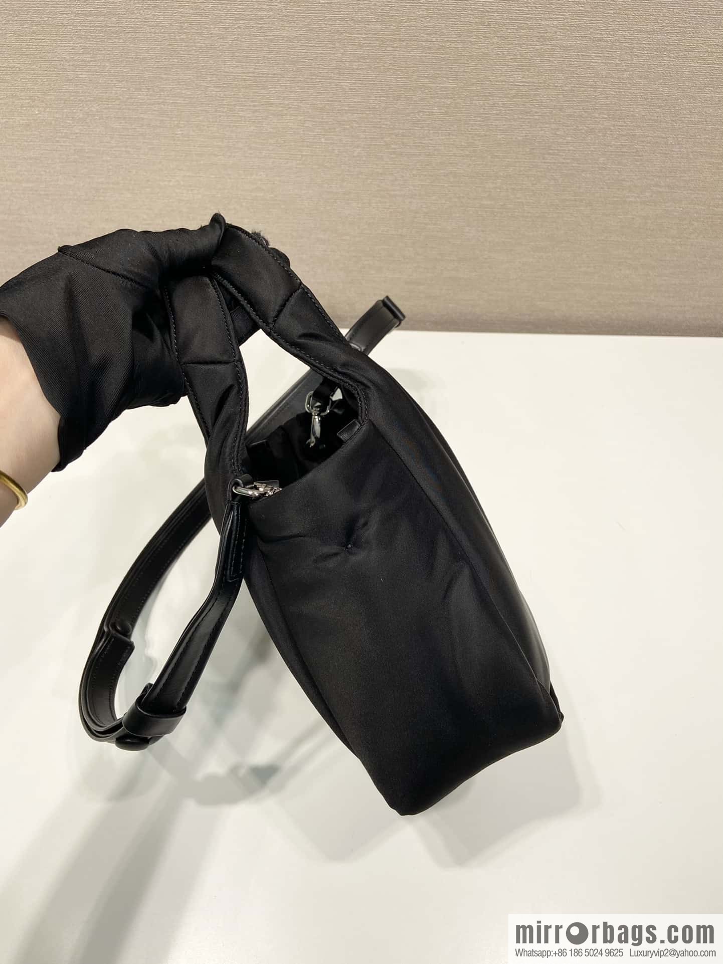 PRADA Prada mini tote bag 🎉 black 1BA359 nylon fabric