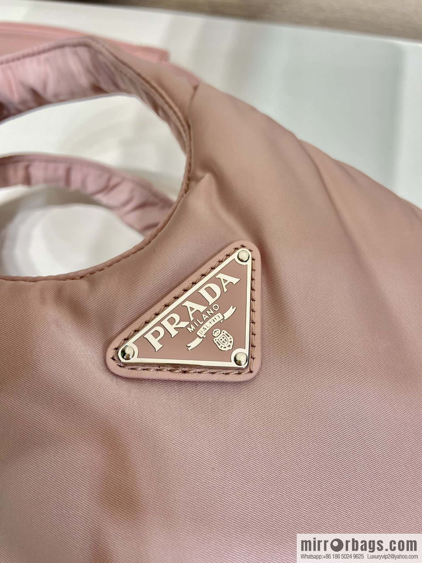 PRADA Prada mini tote bag 🎉 light powder 1BA359 nylon fabric