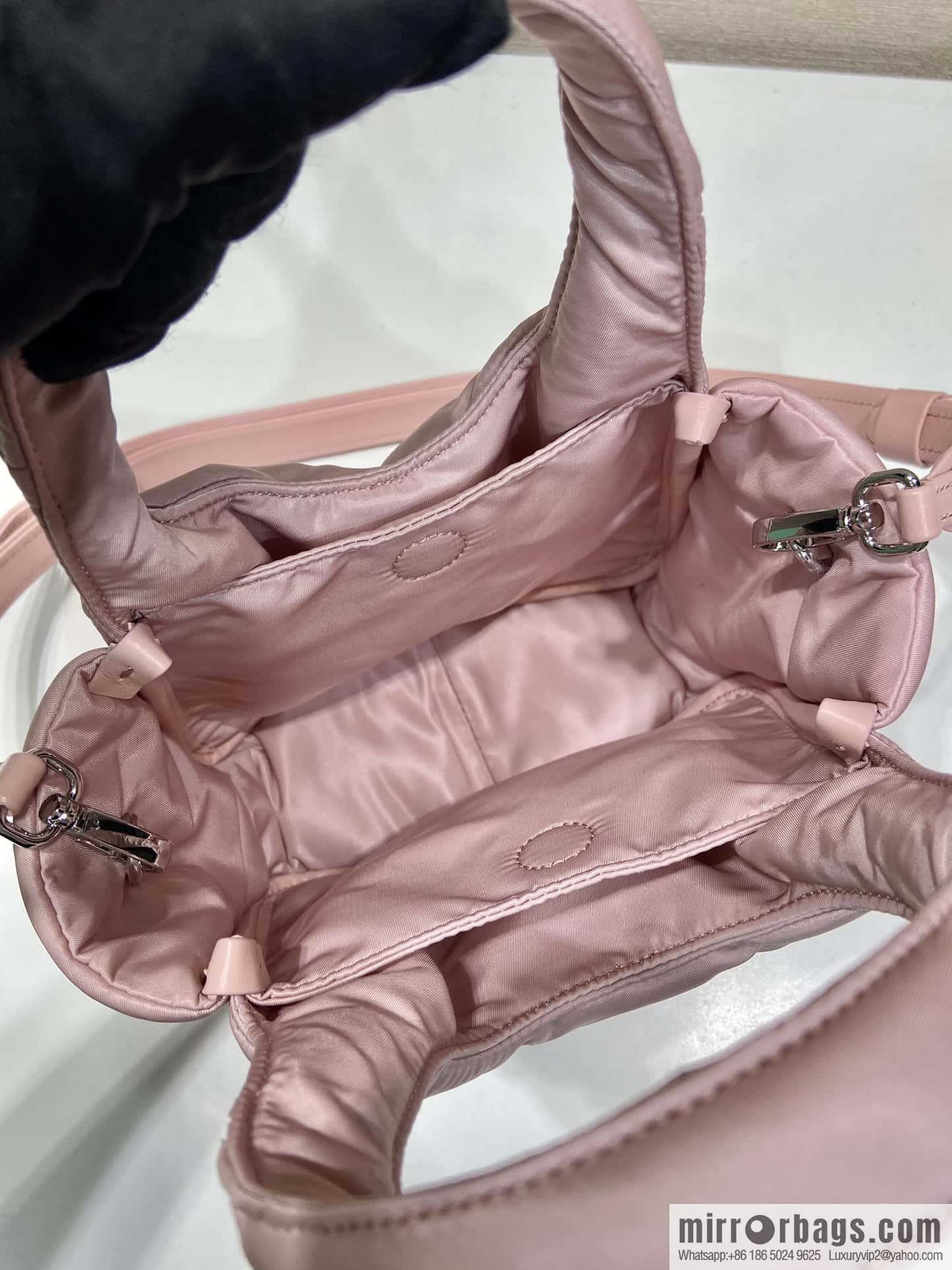PRADA Prada mini tote bag 🎉 light powder 1BA359 nylon fabric