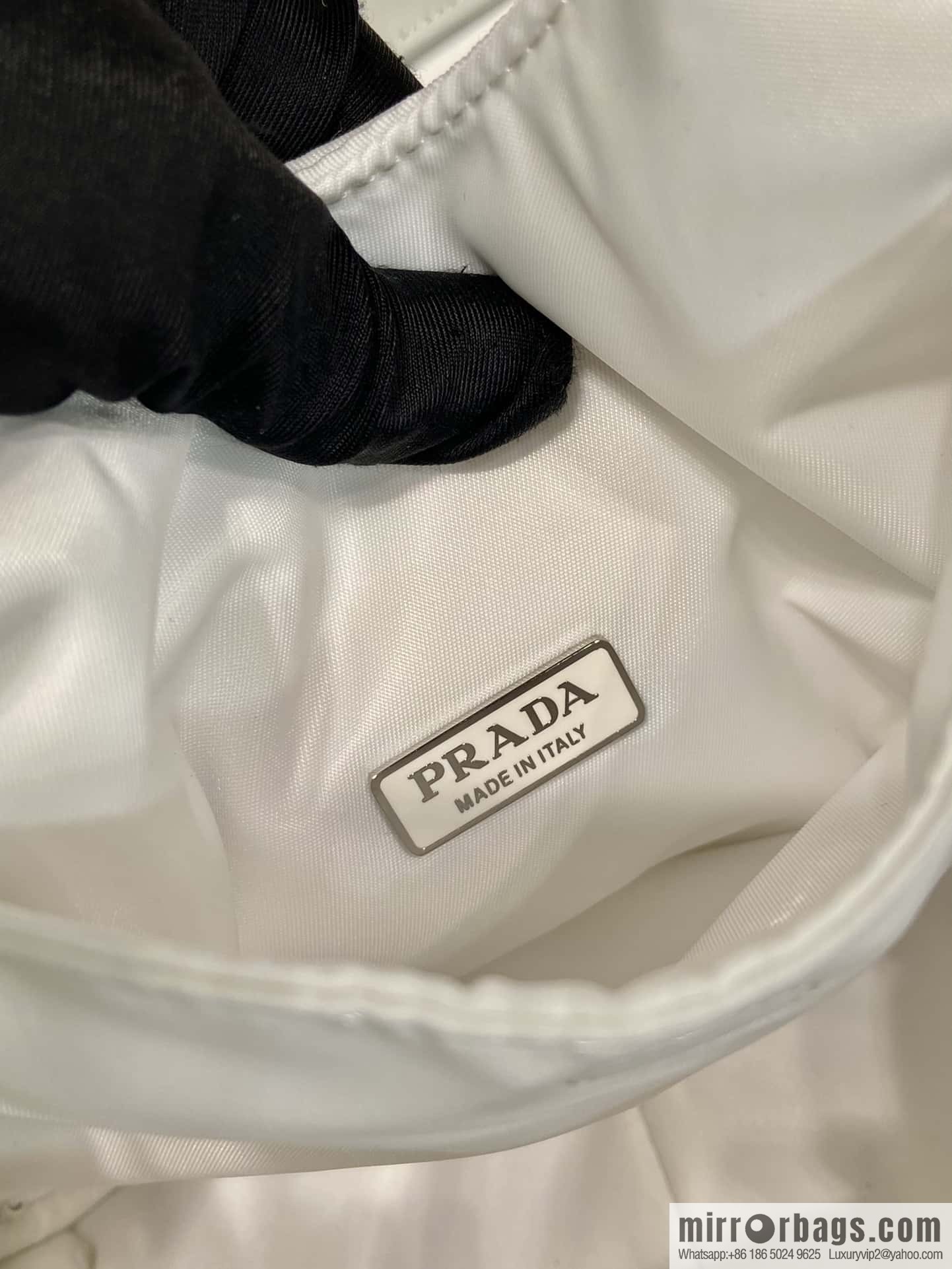 PRADA Prada mini tote bag 🎉 white 1BA359 nylon fabric