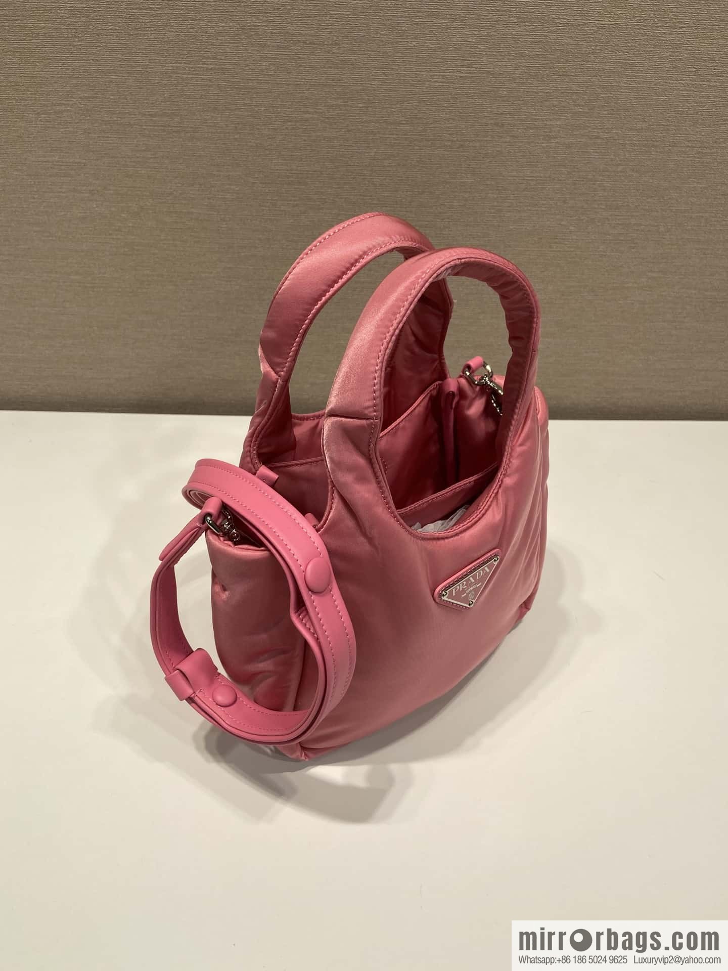 Prada mini tote bag 🎉 pink 1BA359 nylon fabric