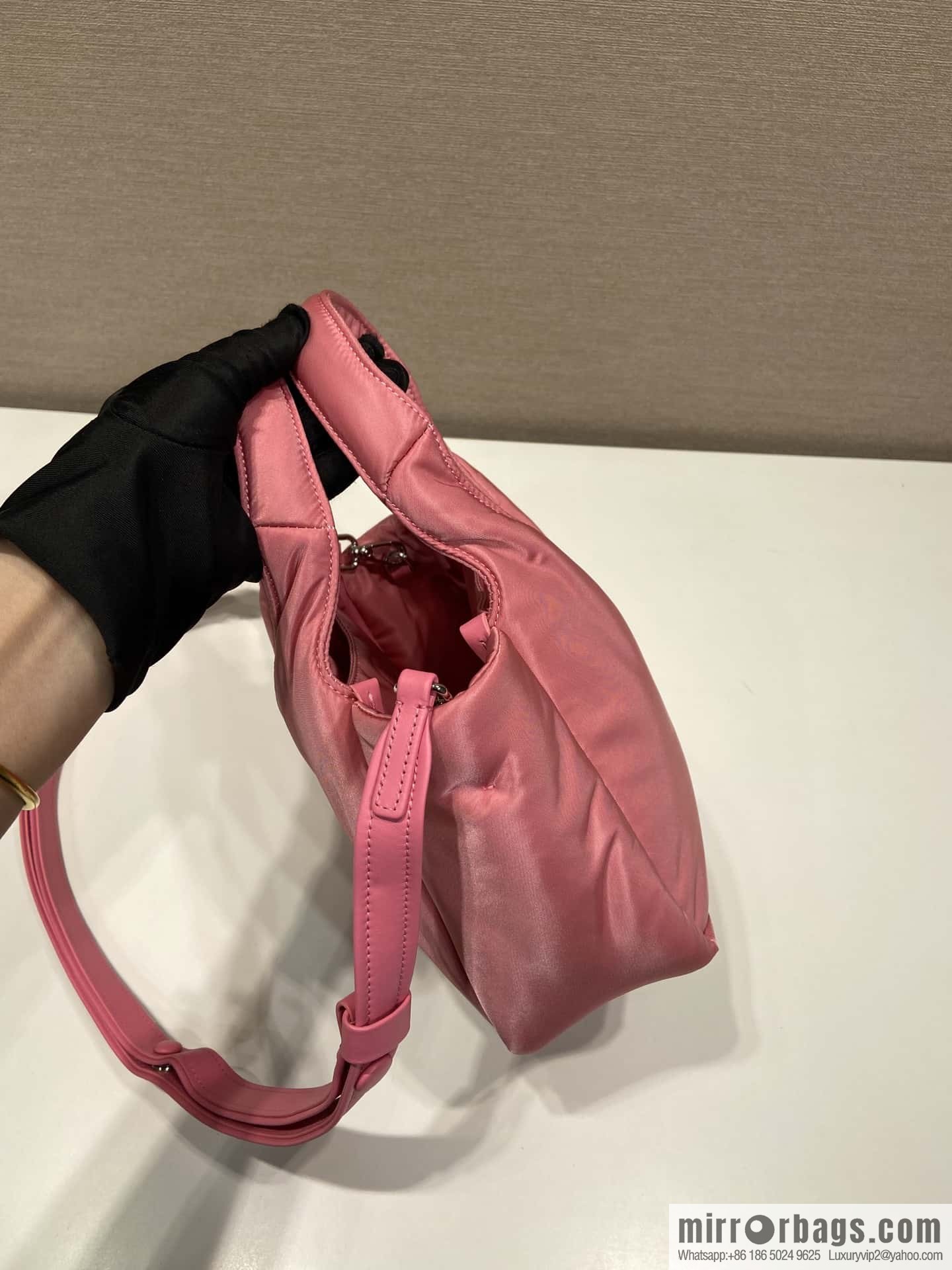 Prada mini tote bag 🎉 pink 1BA359 nylon fabric