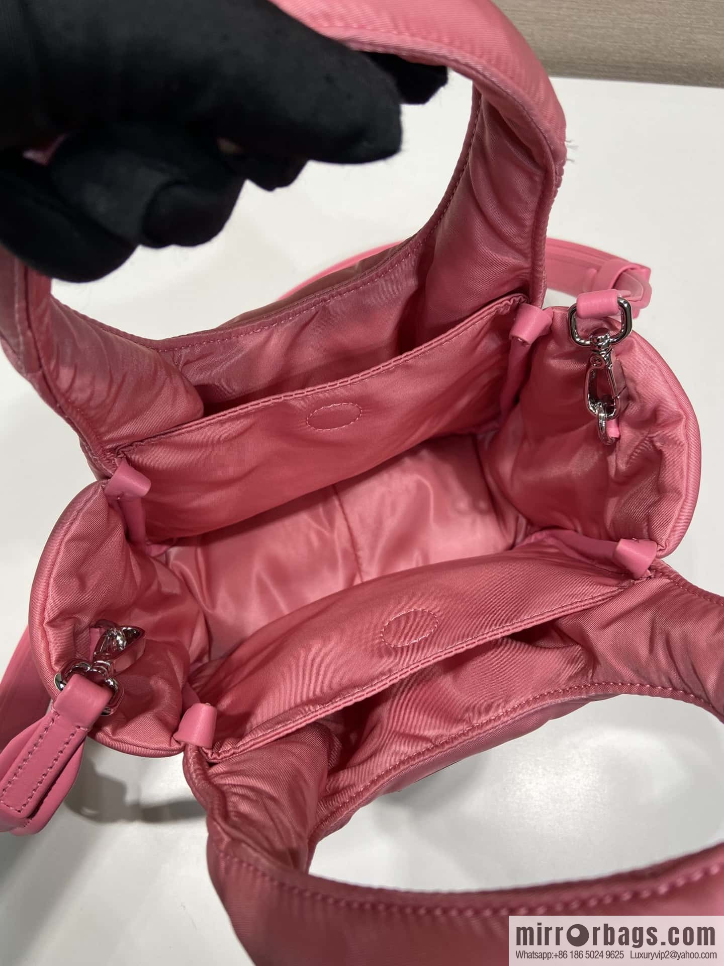Prada mini tote bag 🎉 pink 1BA359 nylon fabric