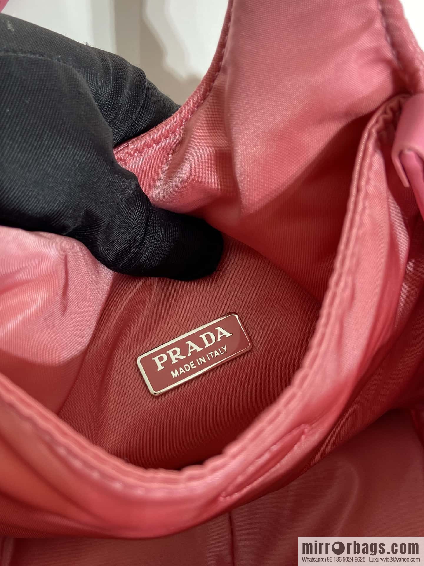 Prada mini tote bag 🎉 pink 1BA359 nylon fabric