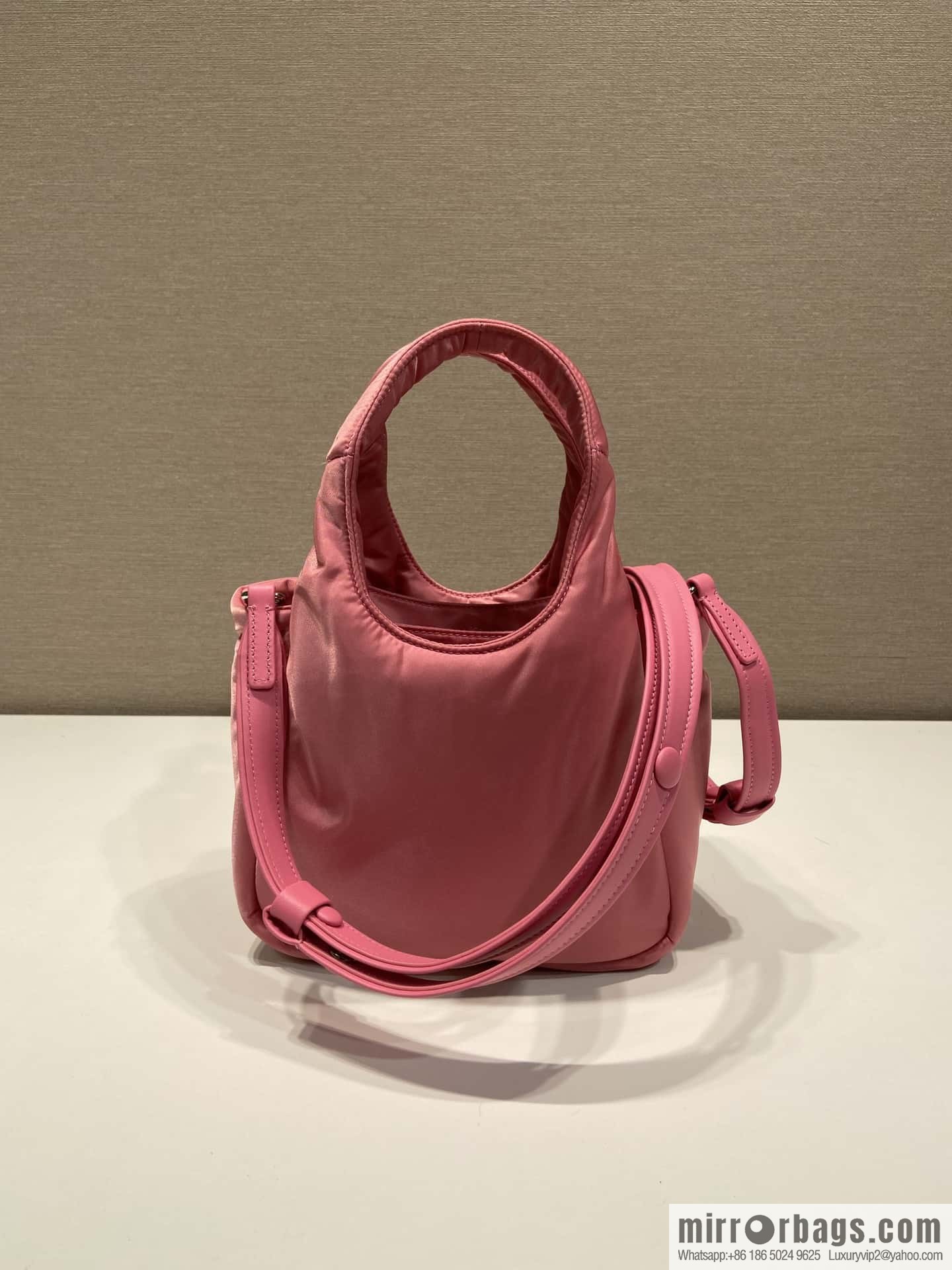 Prada mini tote bag 🎉 pink 1BA359 nylon fabric