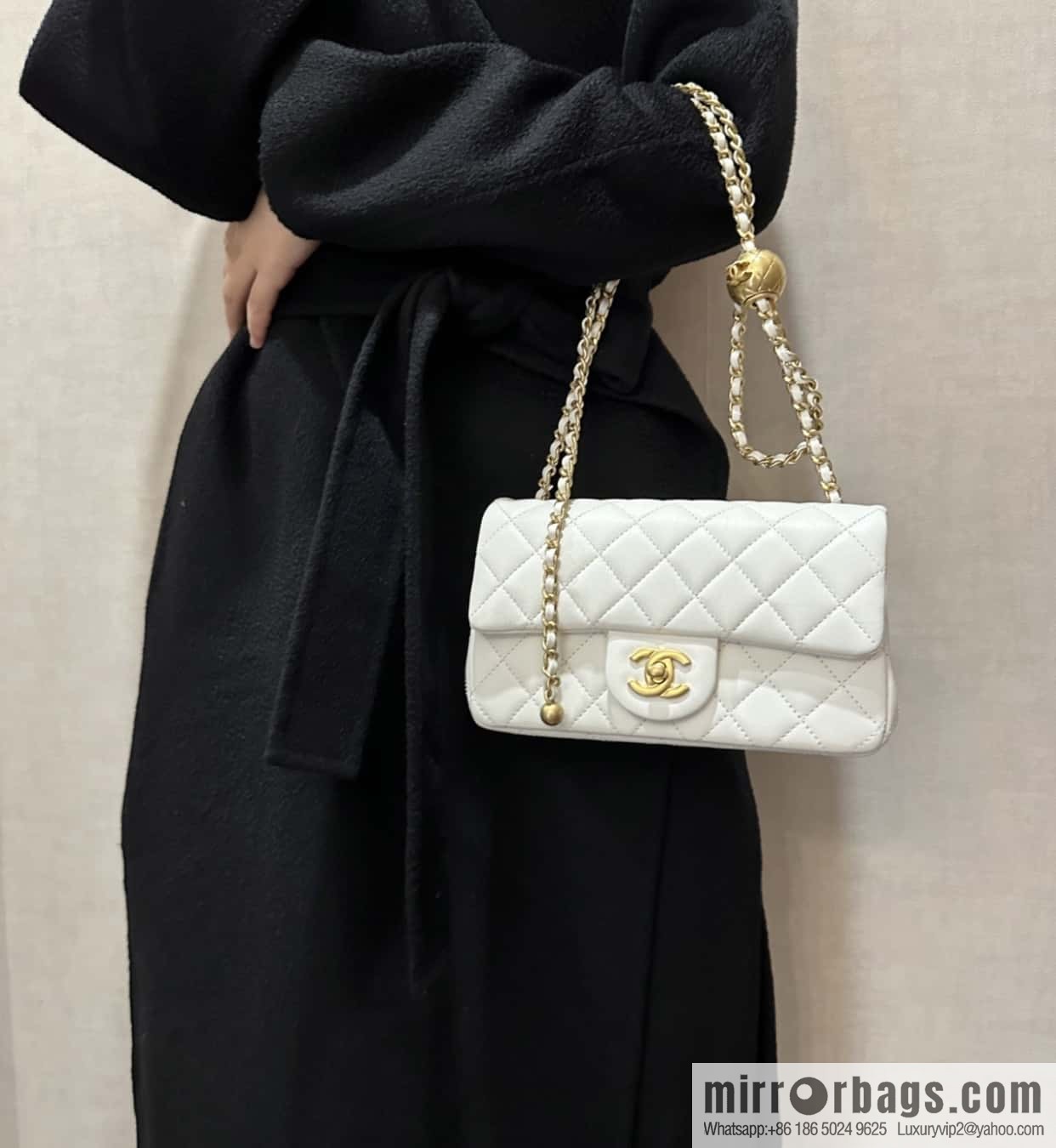 CHANEL Metal Ball Fairy White AS1787