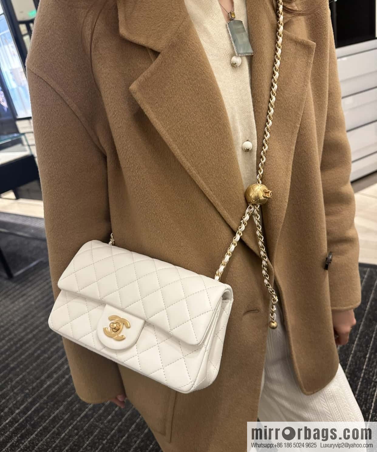 CHANEL Metal Ball Fairy White AS1787