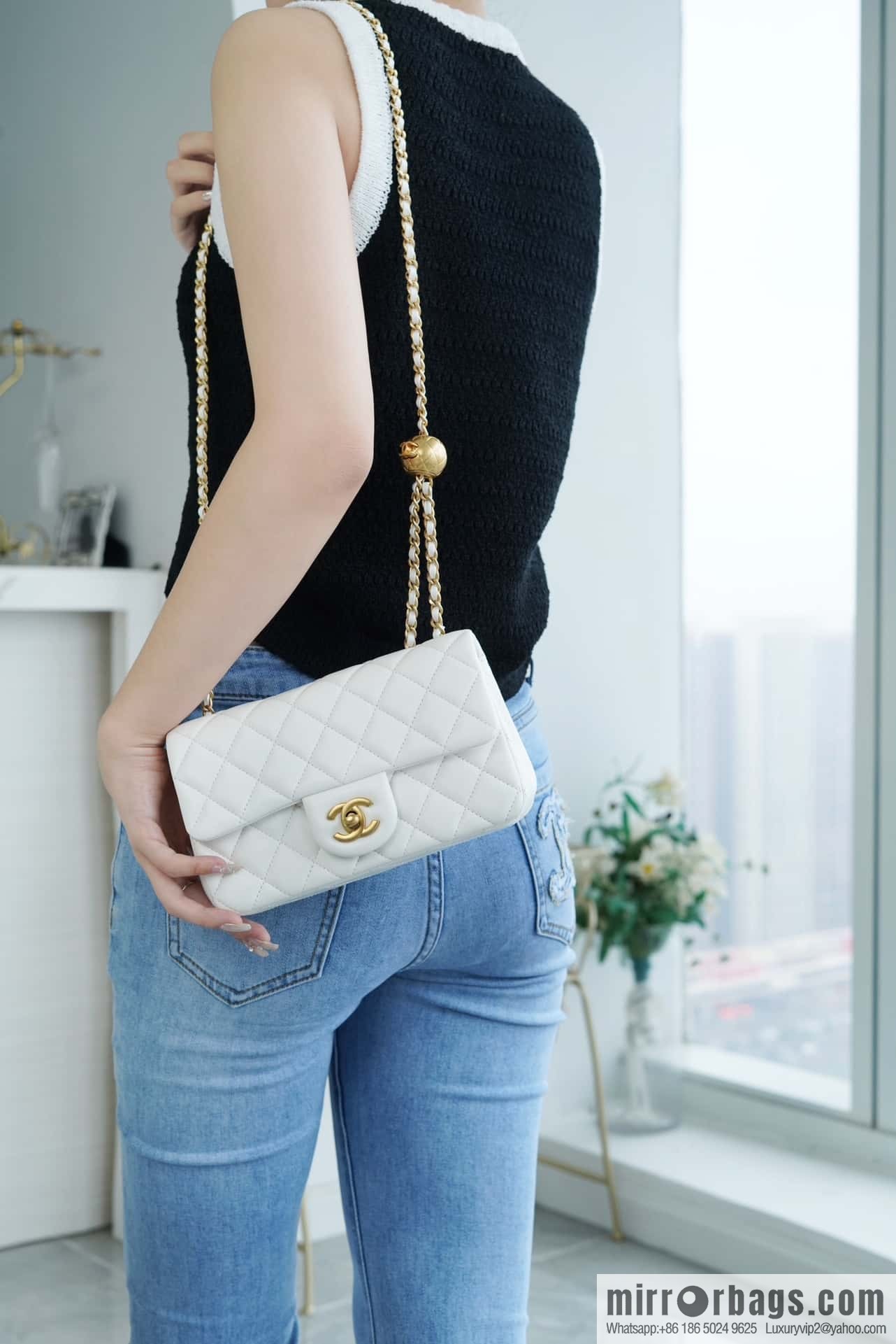 CHANEL Metal Ball Fairy White AS1787