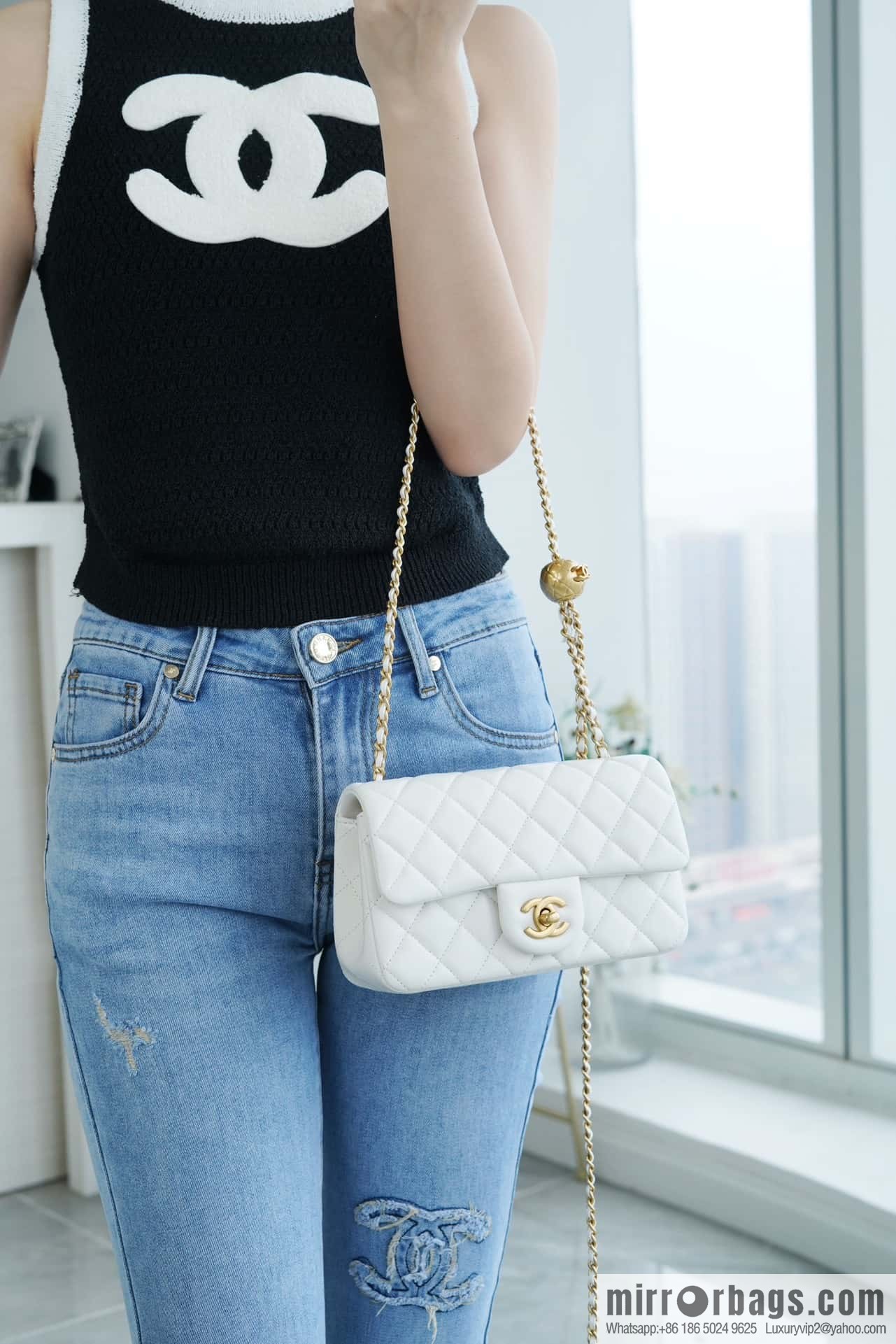 CHANEL Metal Ball Fairy White AS1787