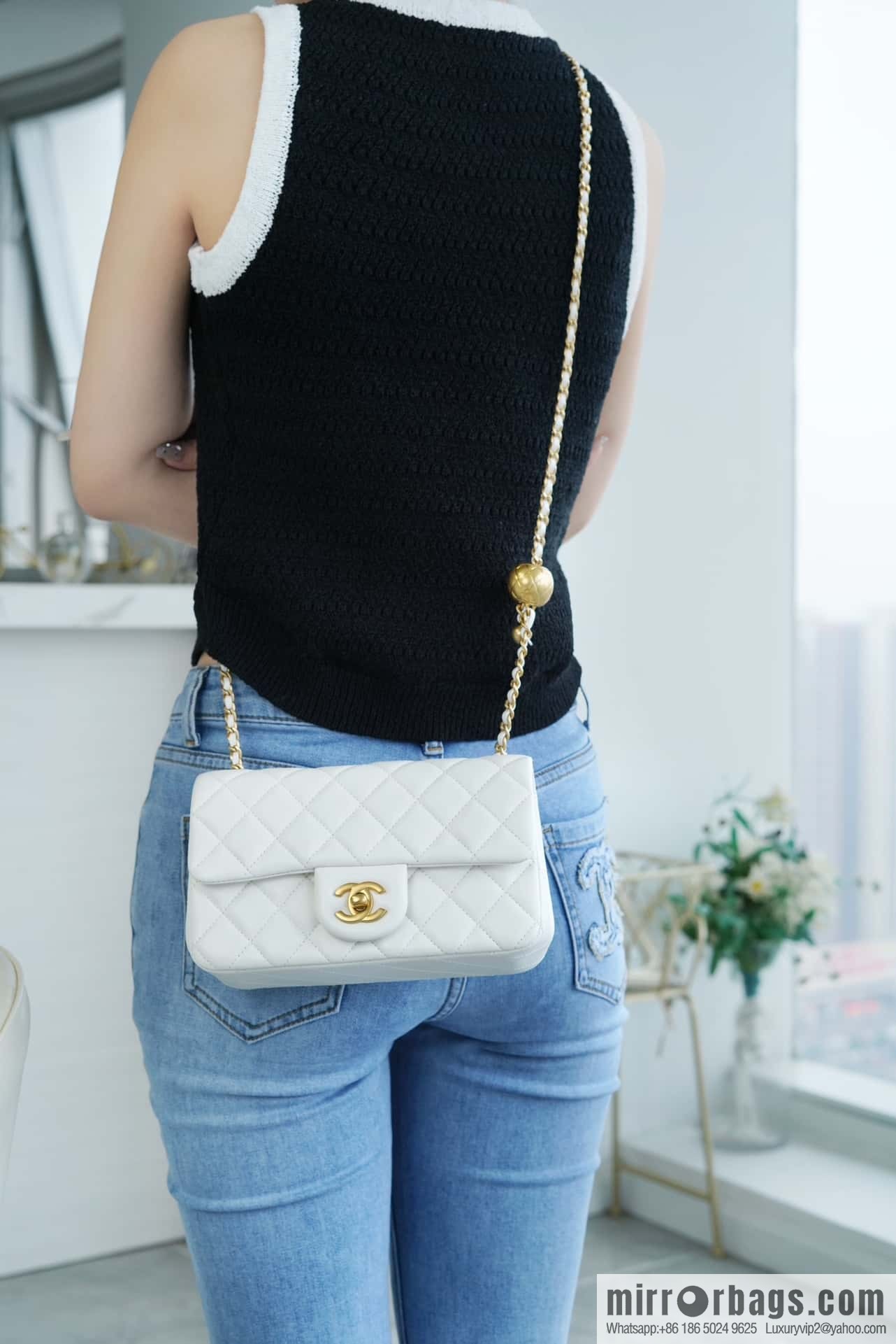 CHANEL Metal Ball Fairy White AS1787