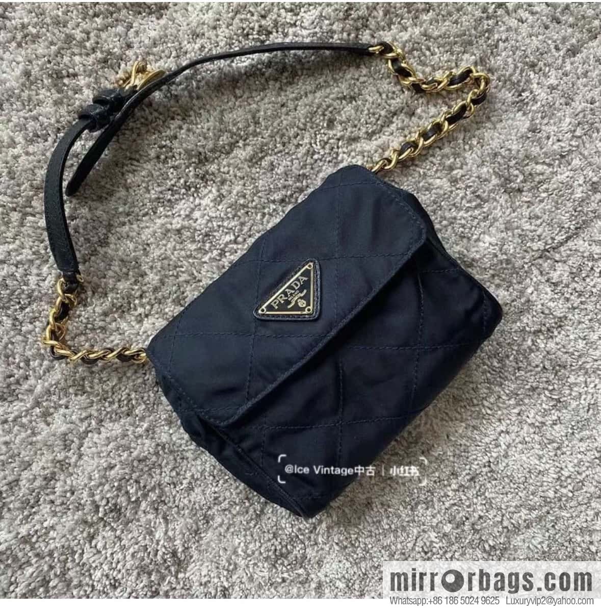 PRADA Vintage chain strap hobo bag 1BD643 mini