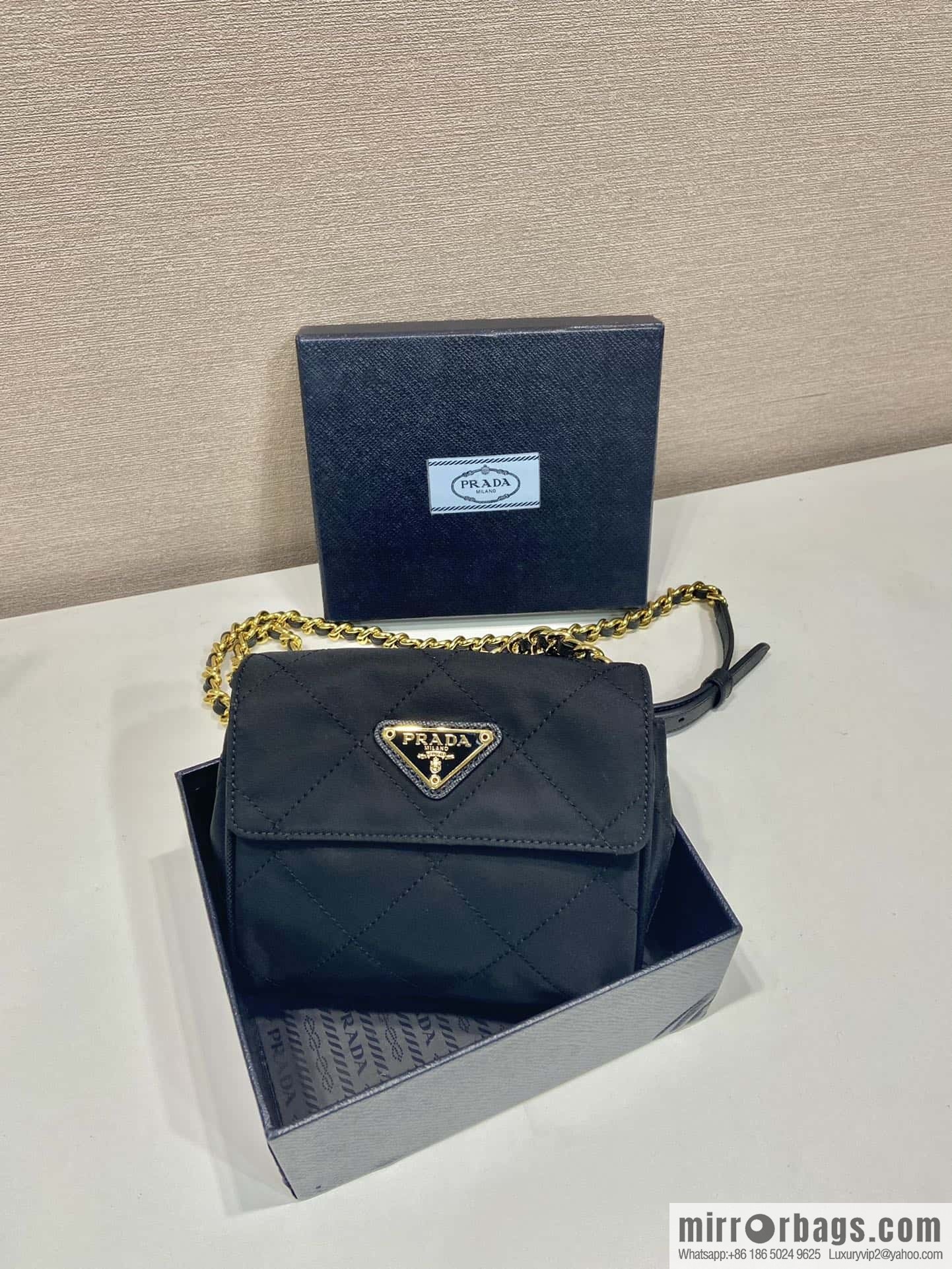 PRADA Vintage chain strap hobo bag 1BD643 mini