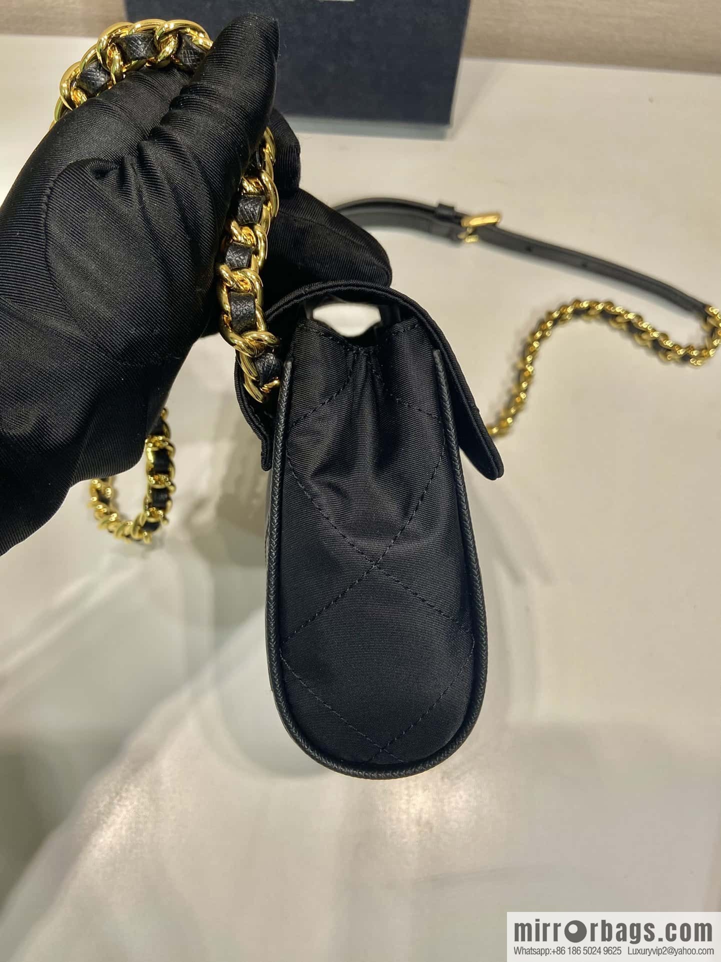 PRADA Vintage chain strap hobo bag 1BD643 mini