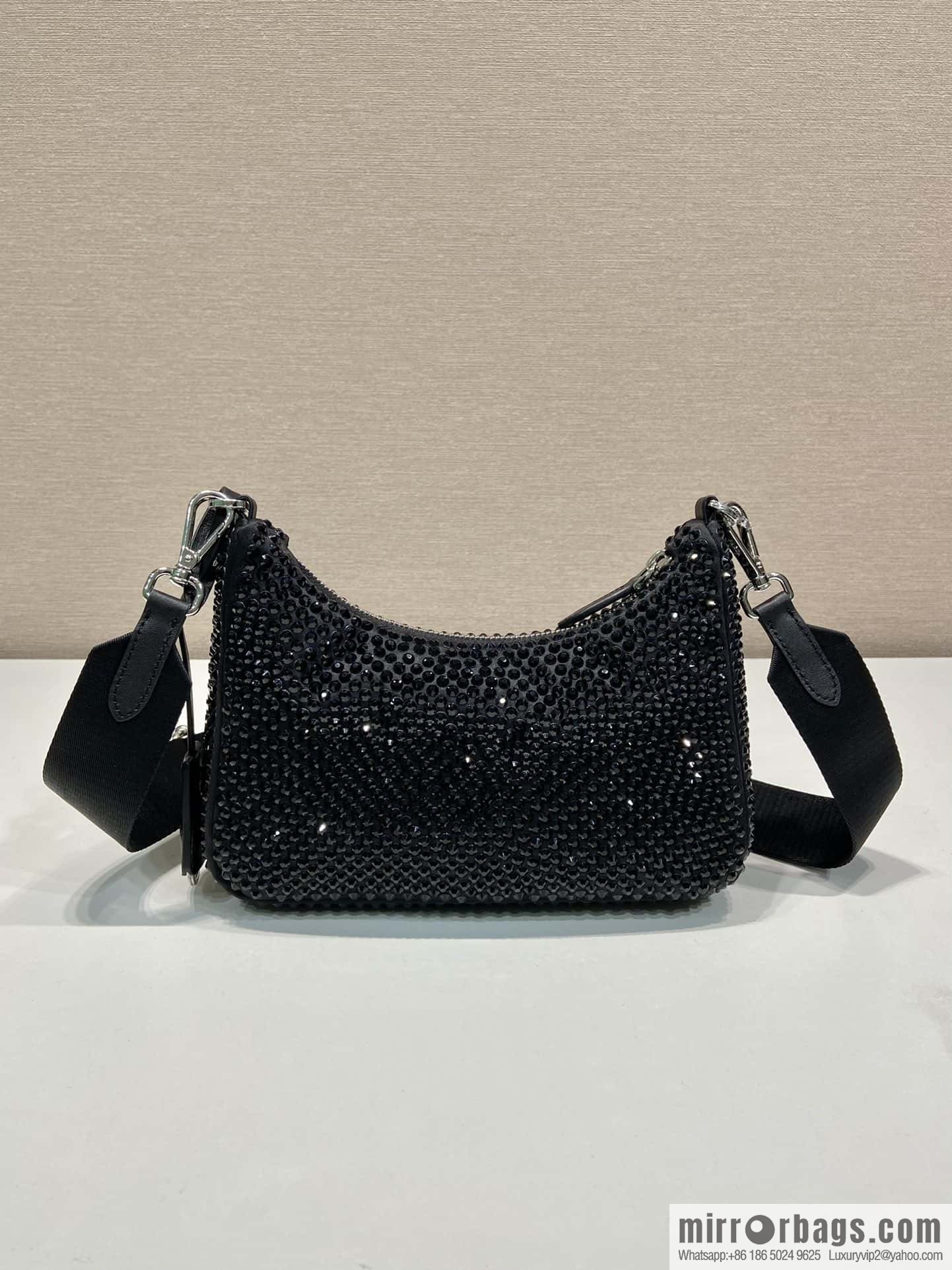 PRADA flash diamond three-in-one 🎉 2023 new color 1BH204 flash diamond