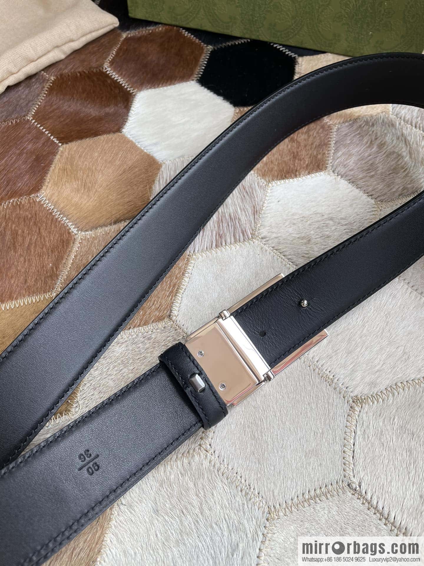 Gucci Gucci's new G rotating metal buckle with imported first-layer cowhide 35mm belt