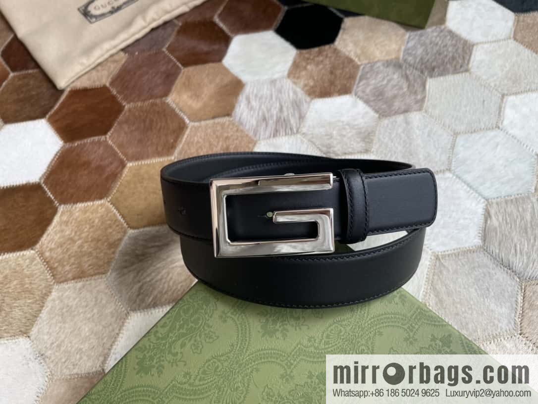 Gucci Gucci's new G rotating metal buckle with imported first-layer cowhide 35mm belt