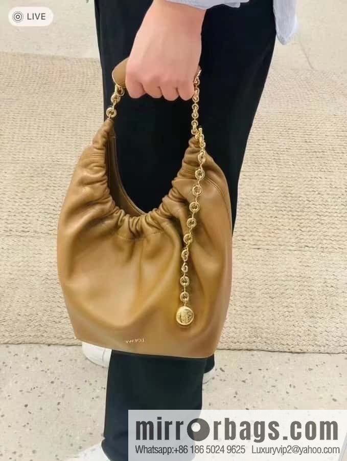 LOEWE Squeezed Underarm Bag 29.5CM Oak Brown