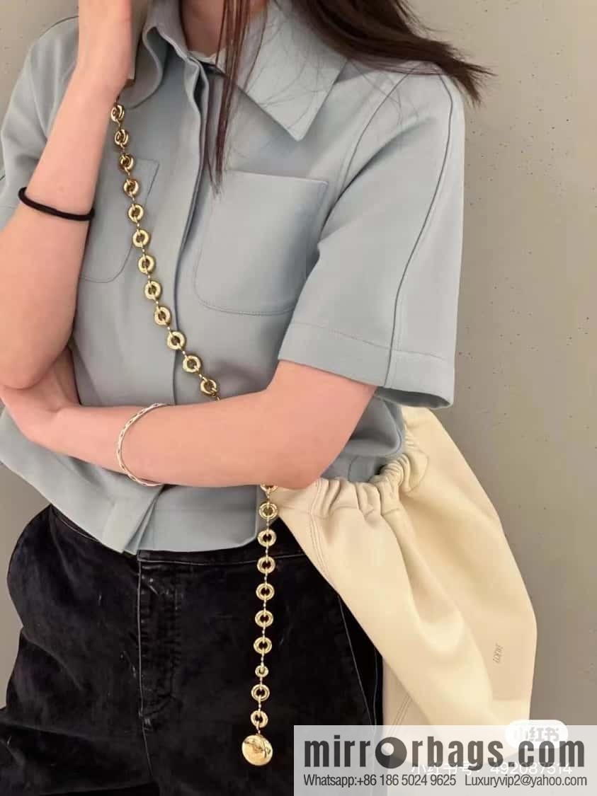 LOEWE Squeezed Underarm Bag 29.5CM White