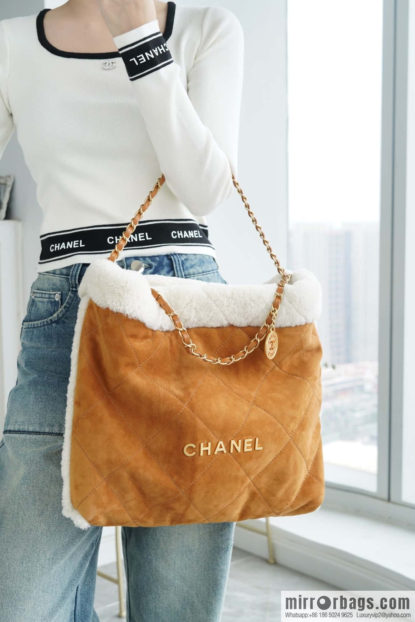 CHANEL Seasonal Limited Teddy Bear AS3261 Caramel Color