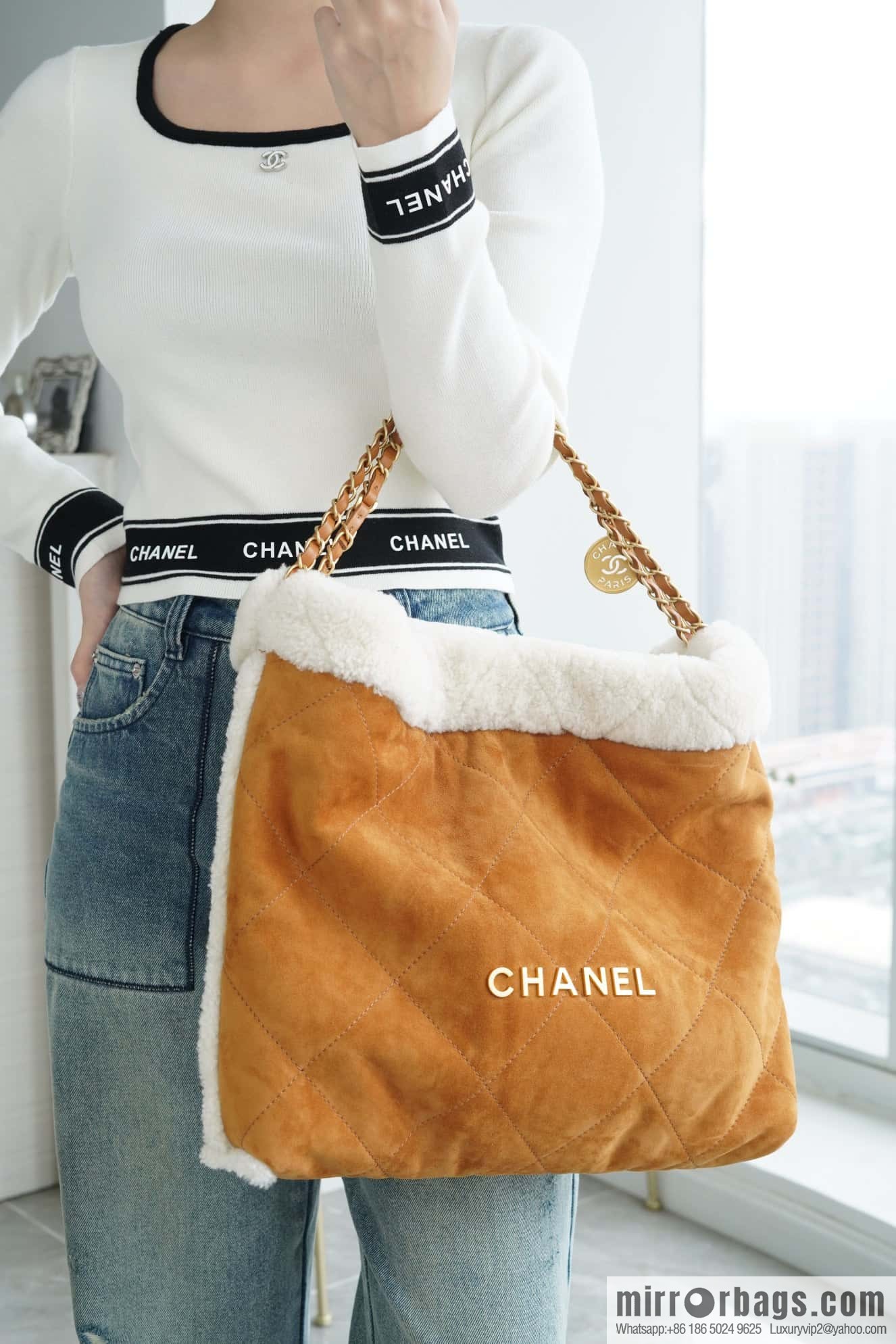 CHANEL Seasonal Limited Teddy Bear AS3261 Caramel Color