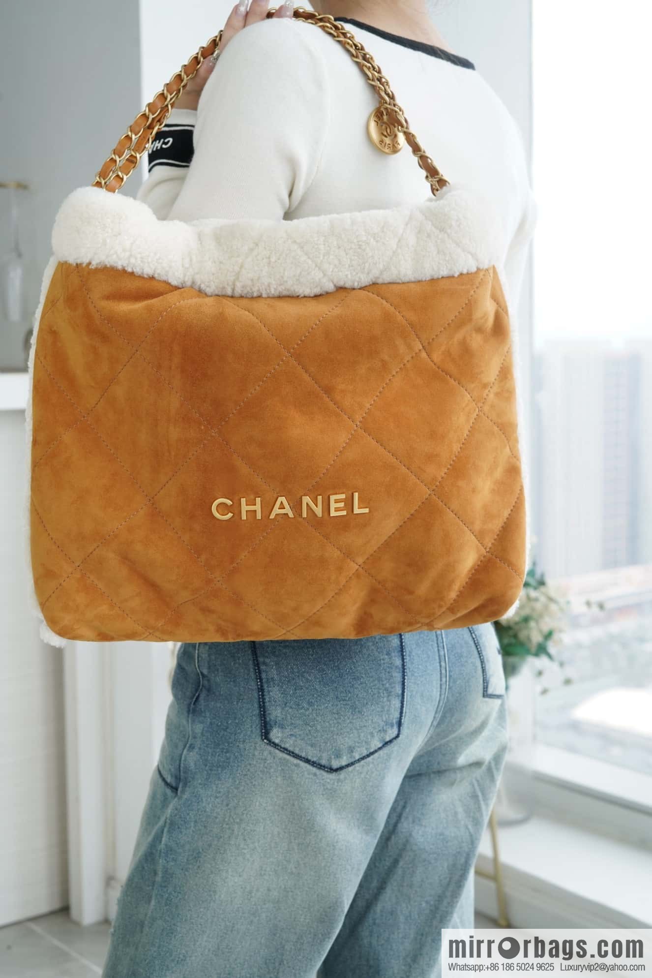 CHANEL Seasonal Limited Teddy Bear AS3261 Caramel Color