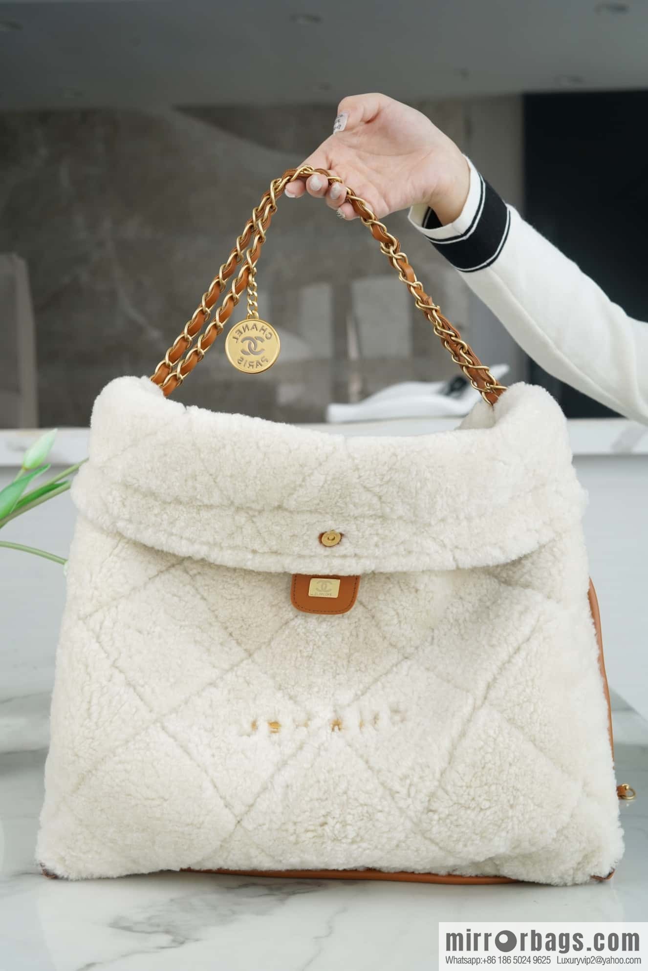 CHANEL Seasonal Limited Teddy Bear AS3261 Caramel Color
