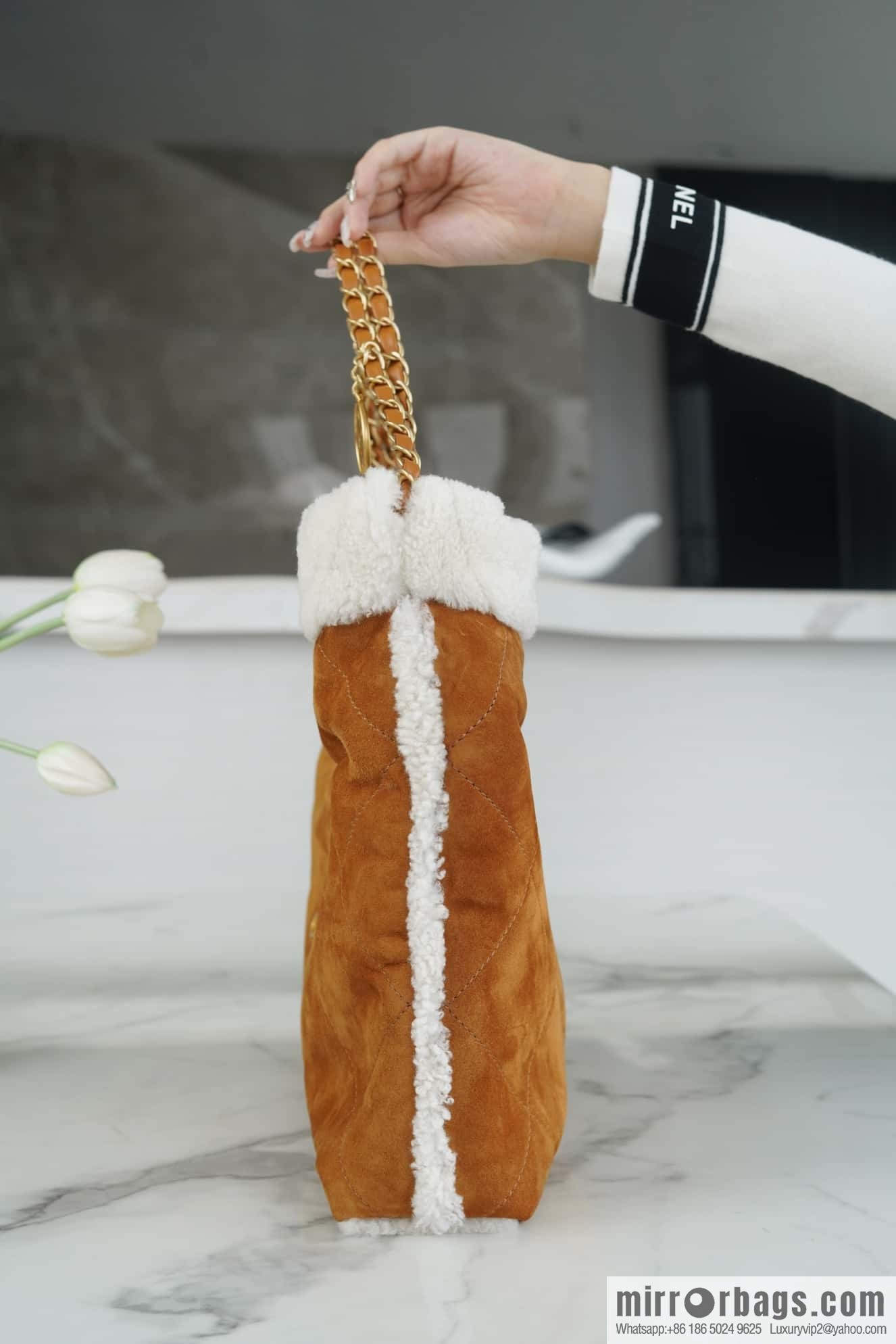 CHANEL Seasonal Limited Teddy Bear AS3261 Caramel Color