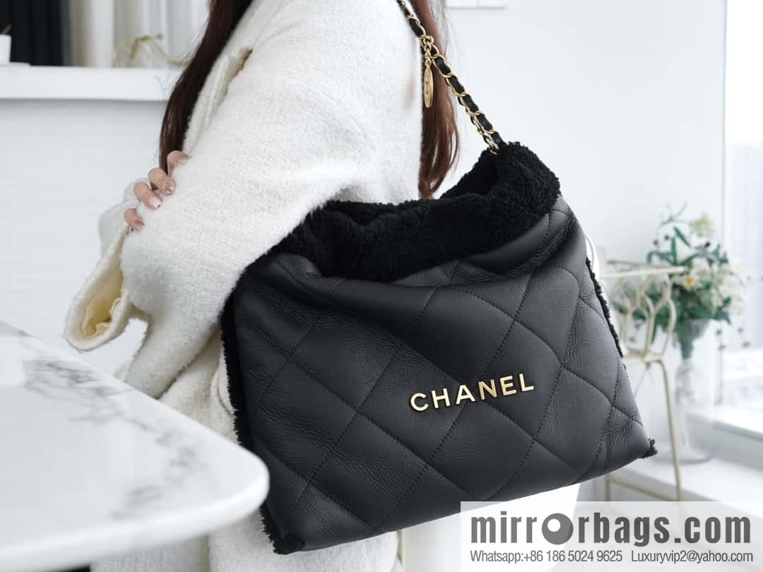 CHANEL Seasonal Limited Teddy Bear AS3261 black