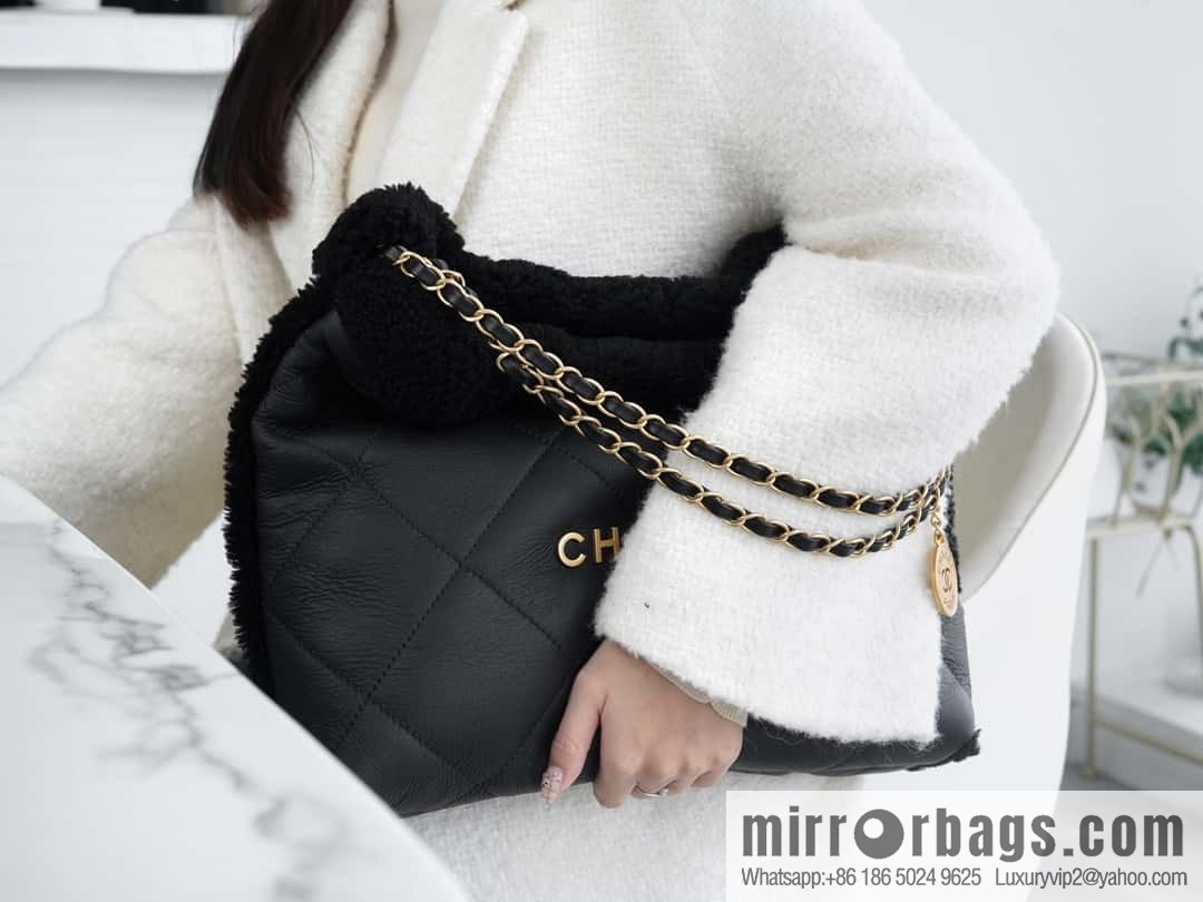 CHANEL Seasonal Limited Teddy Bear AS3261 black